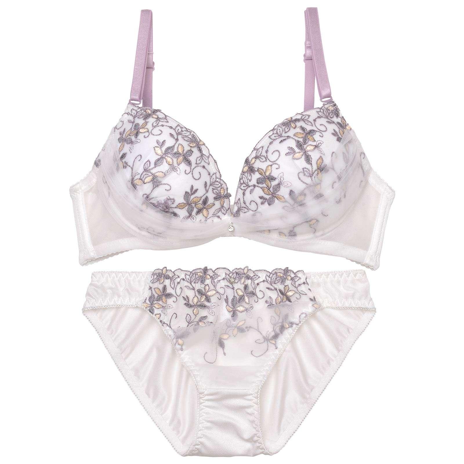 シアーチャーミングフルーレットブラジャー&フルバックショーツ - 【公式】247Lingerie