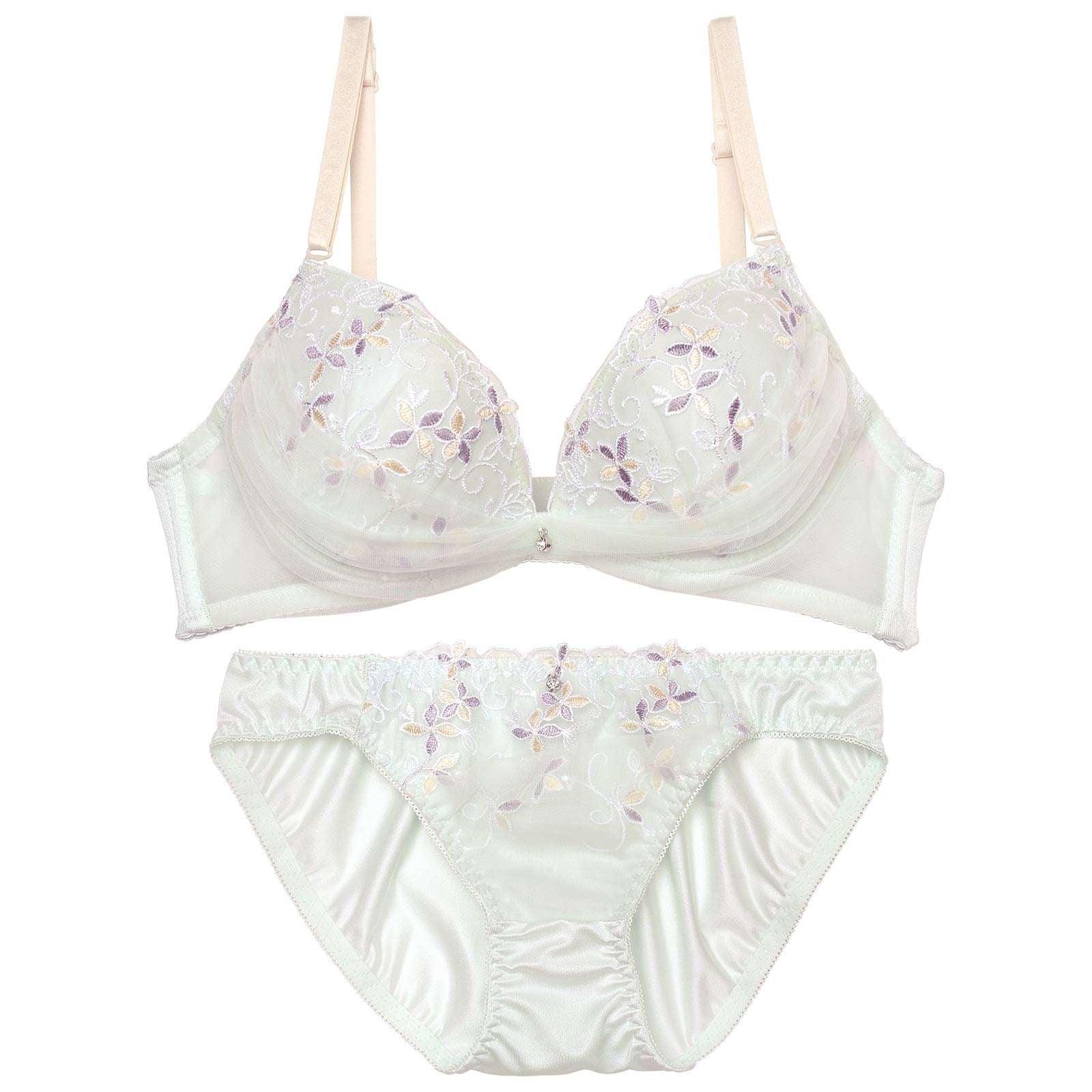 シアーチャーミングフルーレットブラジャー&フルバックショーツ - 【公式】247Lingerie