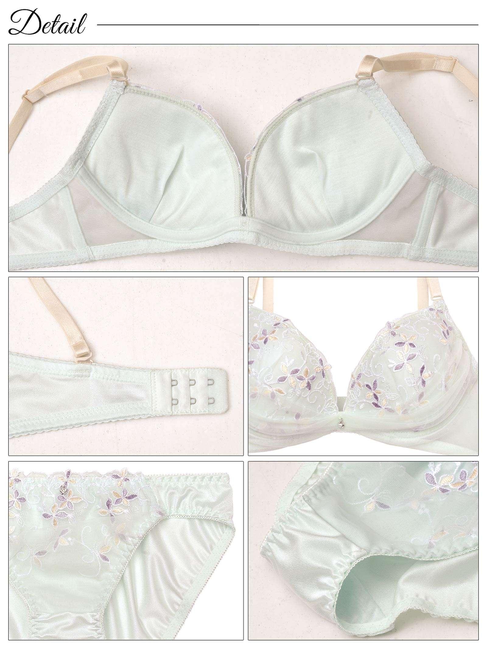 シアーチャーミングフルーレットブラジャー&フルバックショーツ - 【公式】247Lingerie
