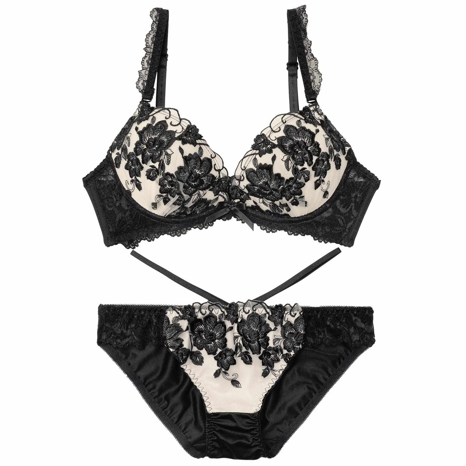 12/6再販!【三上悠亜着用】ブリリアントダークフルールブラジャー&フルバックショーツ