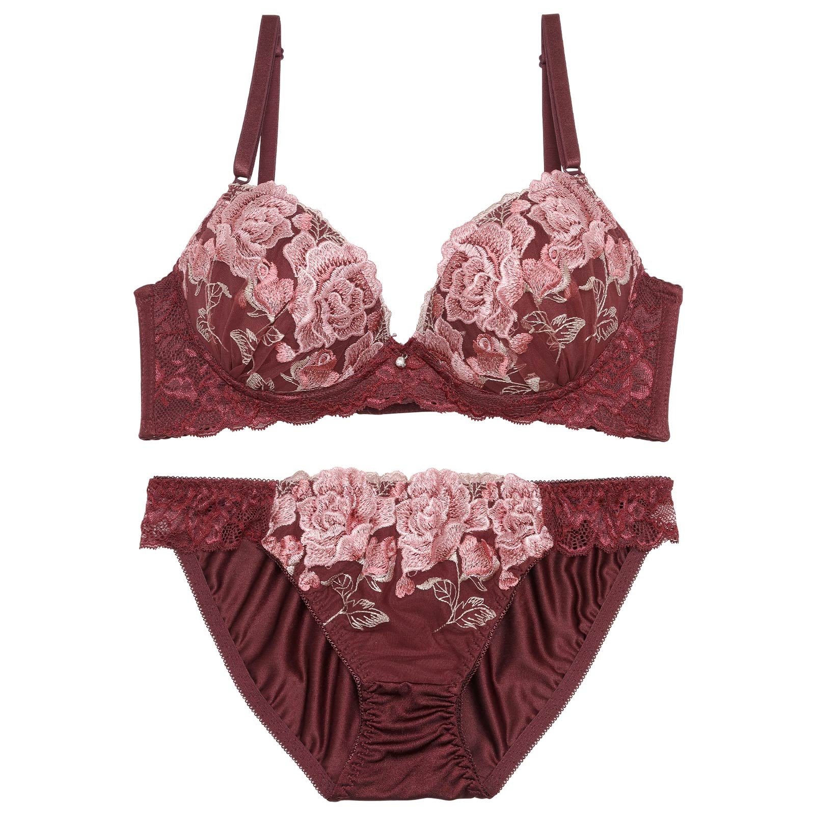 ディープゴージャスローズ育乳脇高ブラジャー&フルバックショーツ