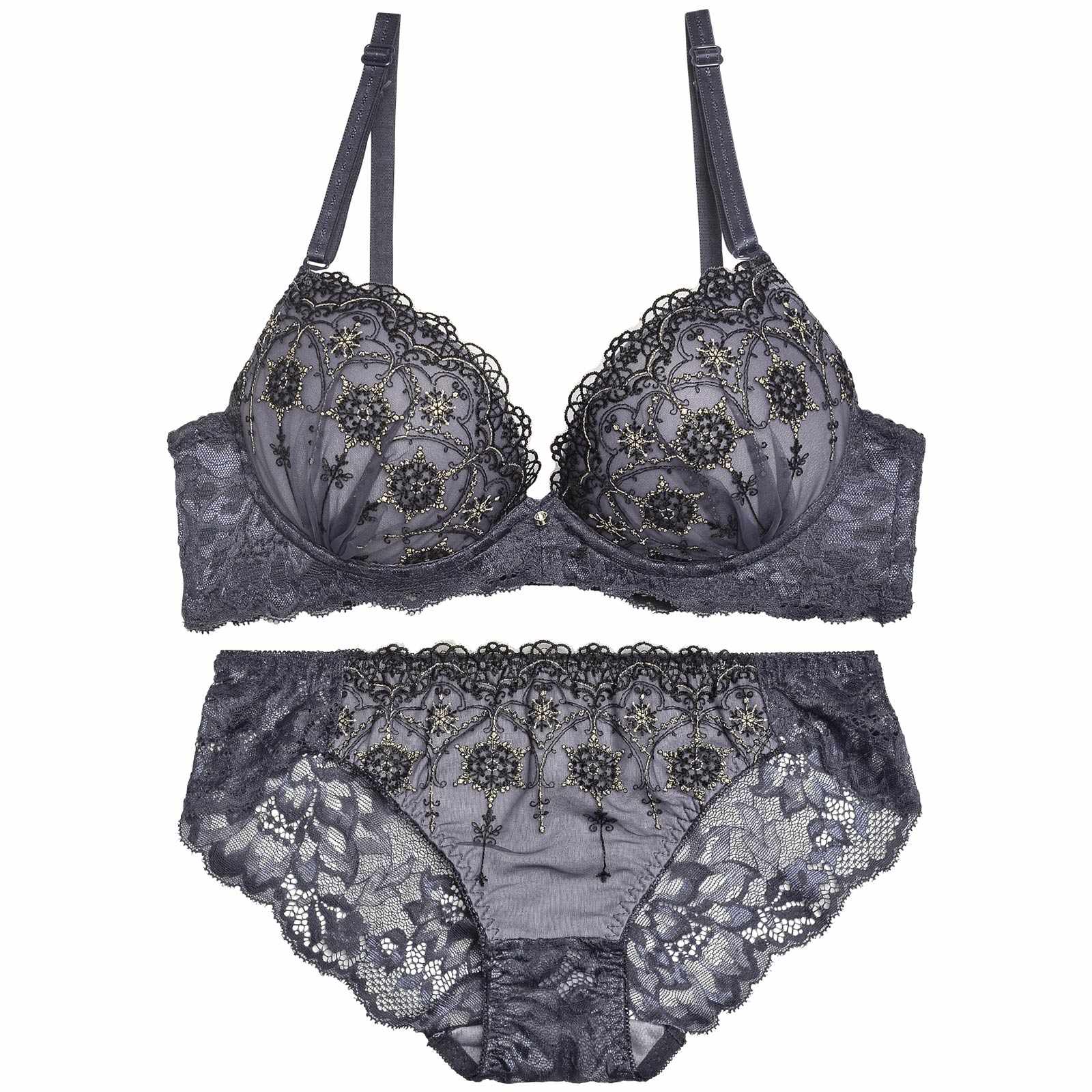 トゥインクルスノークリスタルブラジャー&バック透けフルバックショーツ