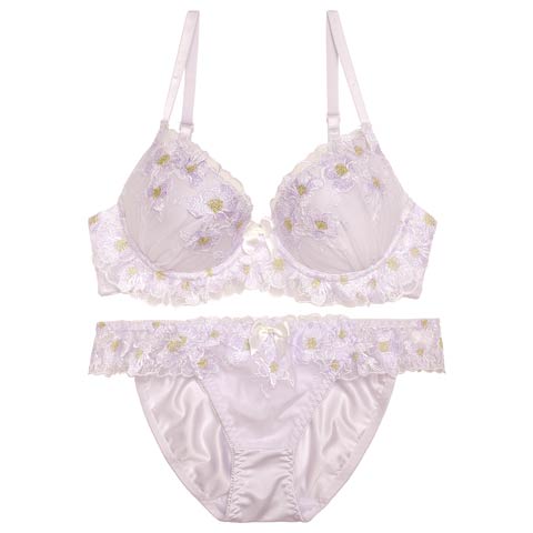 フェアリーキュートフラワーブラジャー&フルバックショーツ