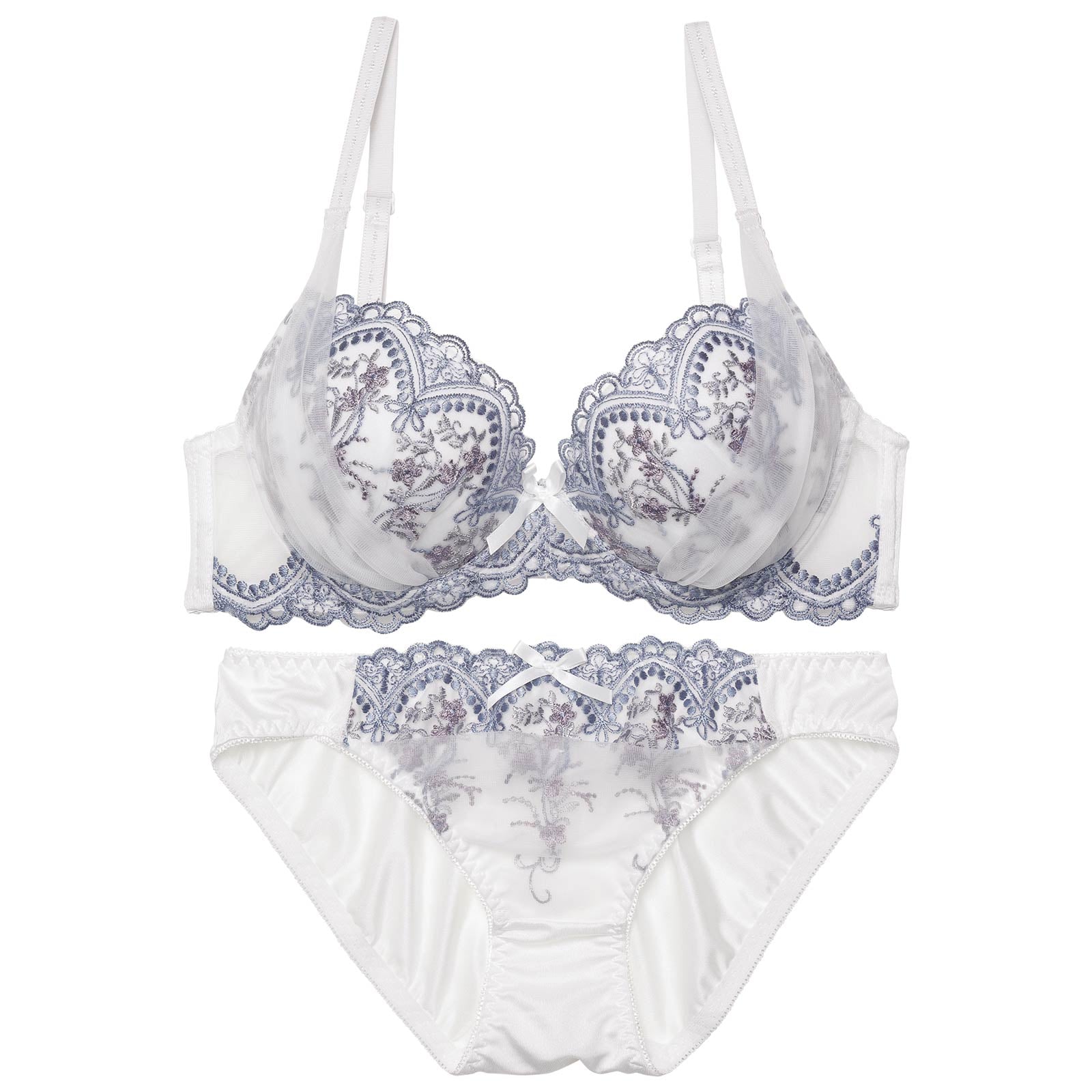 12/27再販!クラシカルフローラルアーチブラジャー&フルバックショーツ