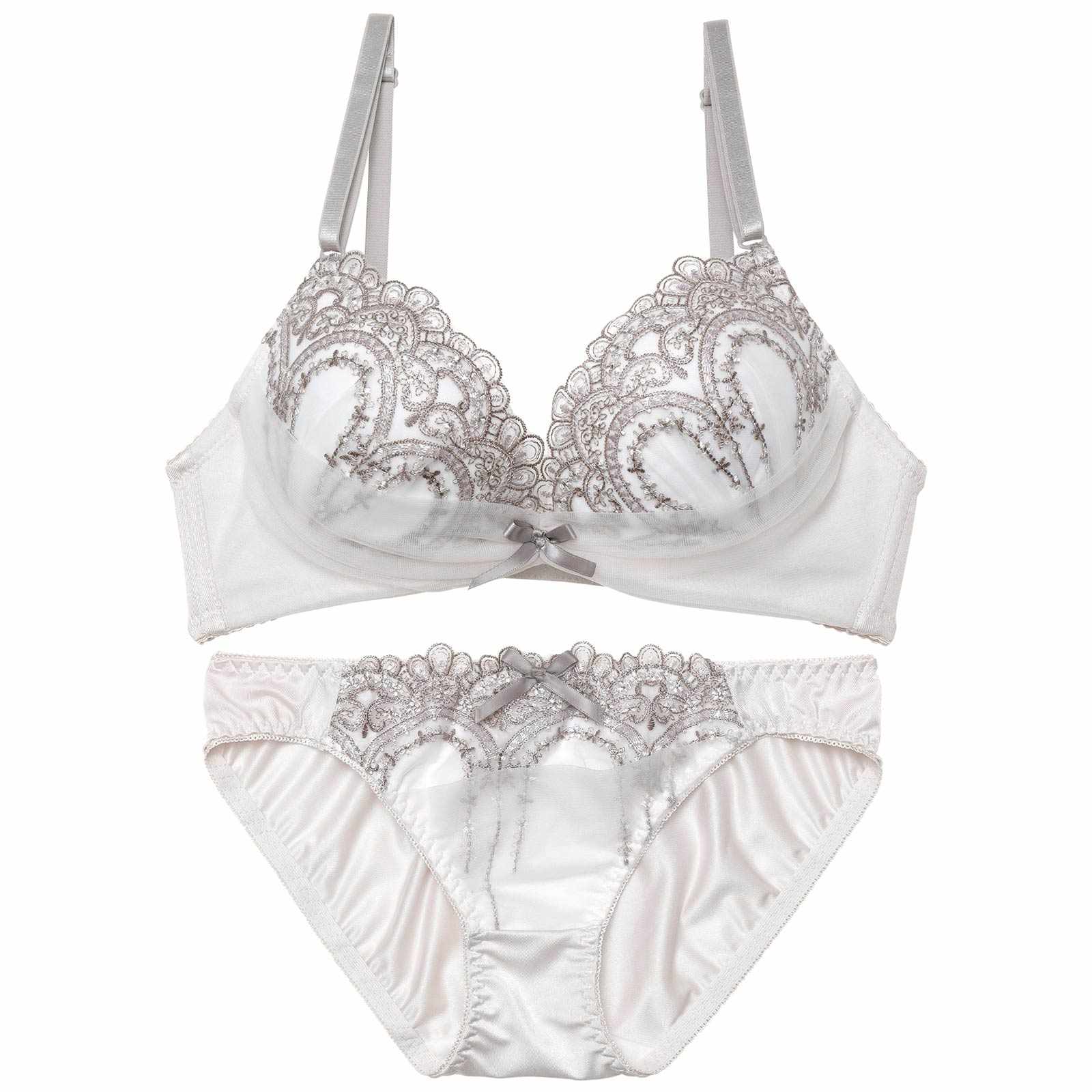 ファンシーチュールアーチブラジャー&フルバックショーツ