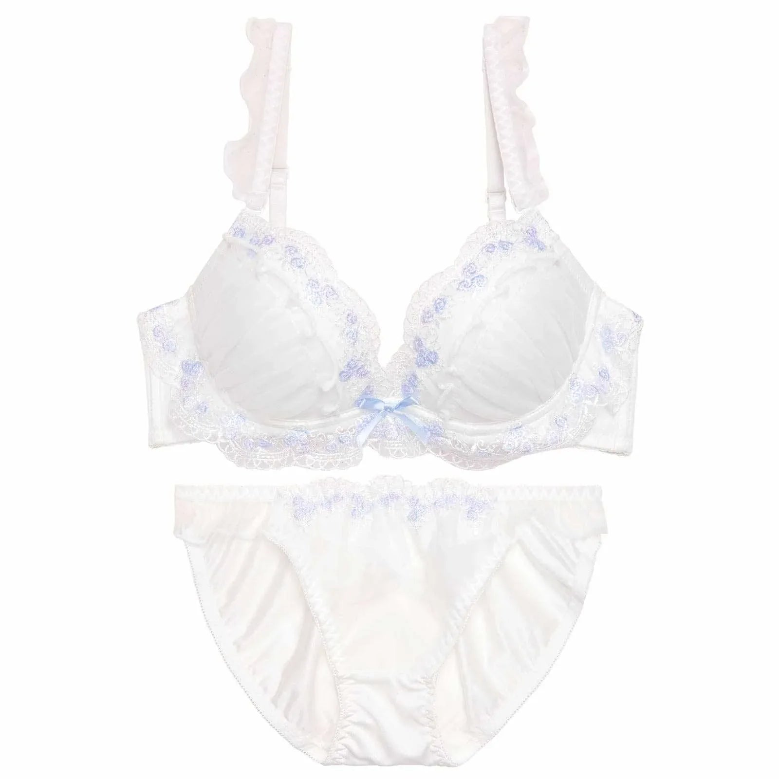 ブルームフェアリーフリルブラジャー&フルバックショーツ - 【公式】247Lingerie