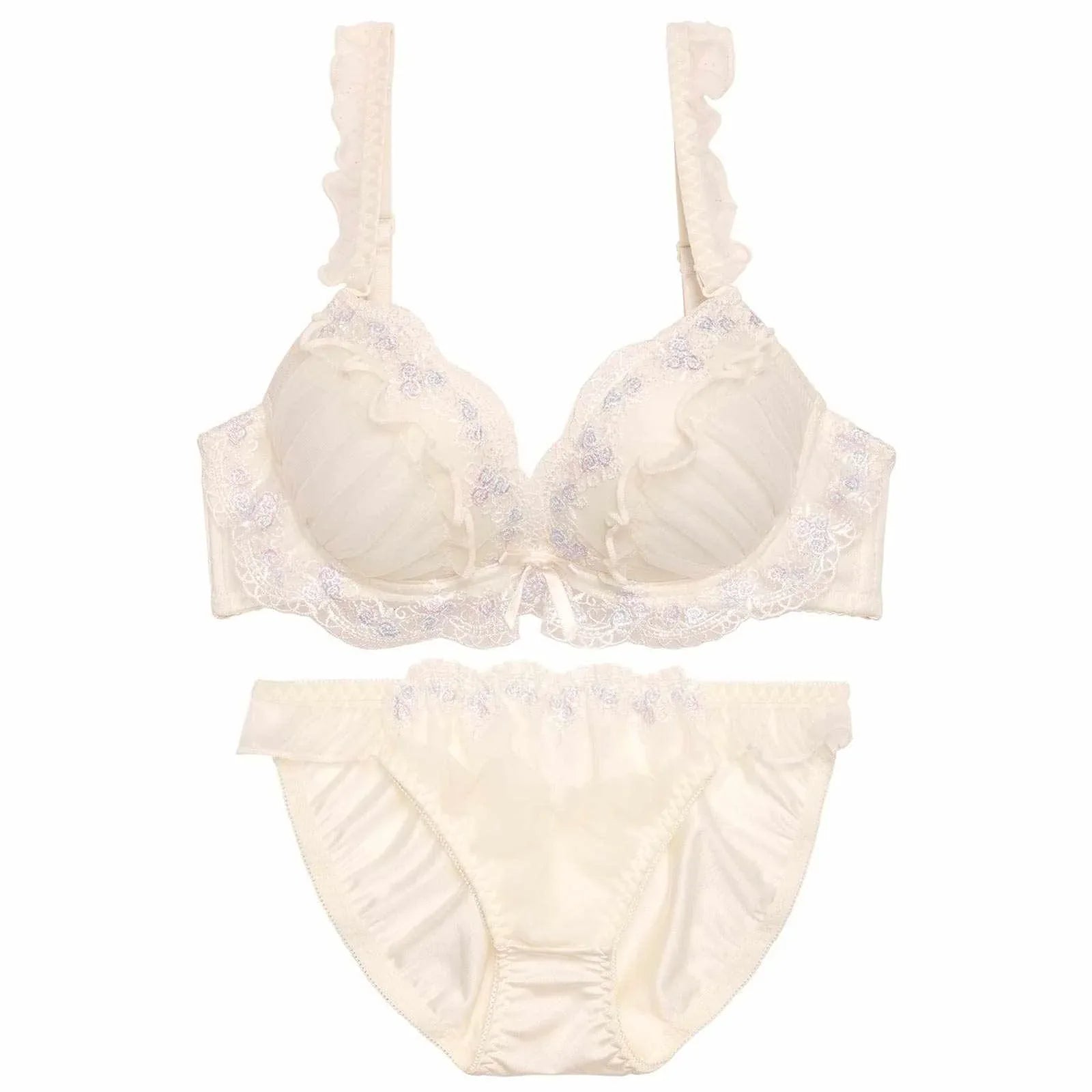 ブルームフェアリーフリルブラジャー&フルバックショーツ - 【公式】247Lingerie