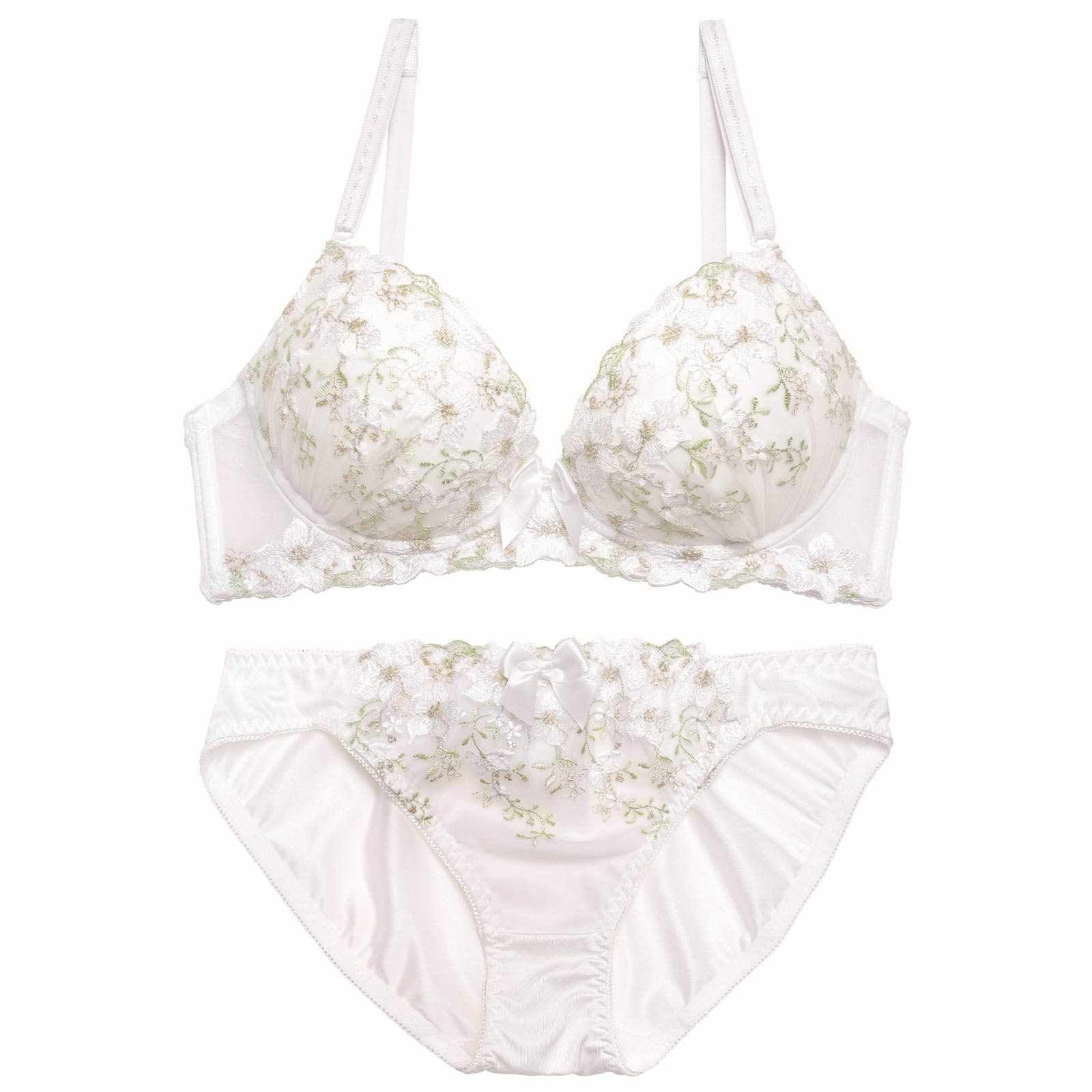 シャイニーピュアブロッサムブラジャー&フルバックショーツ