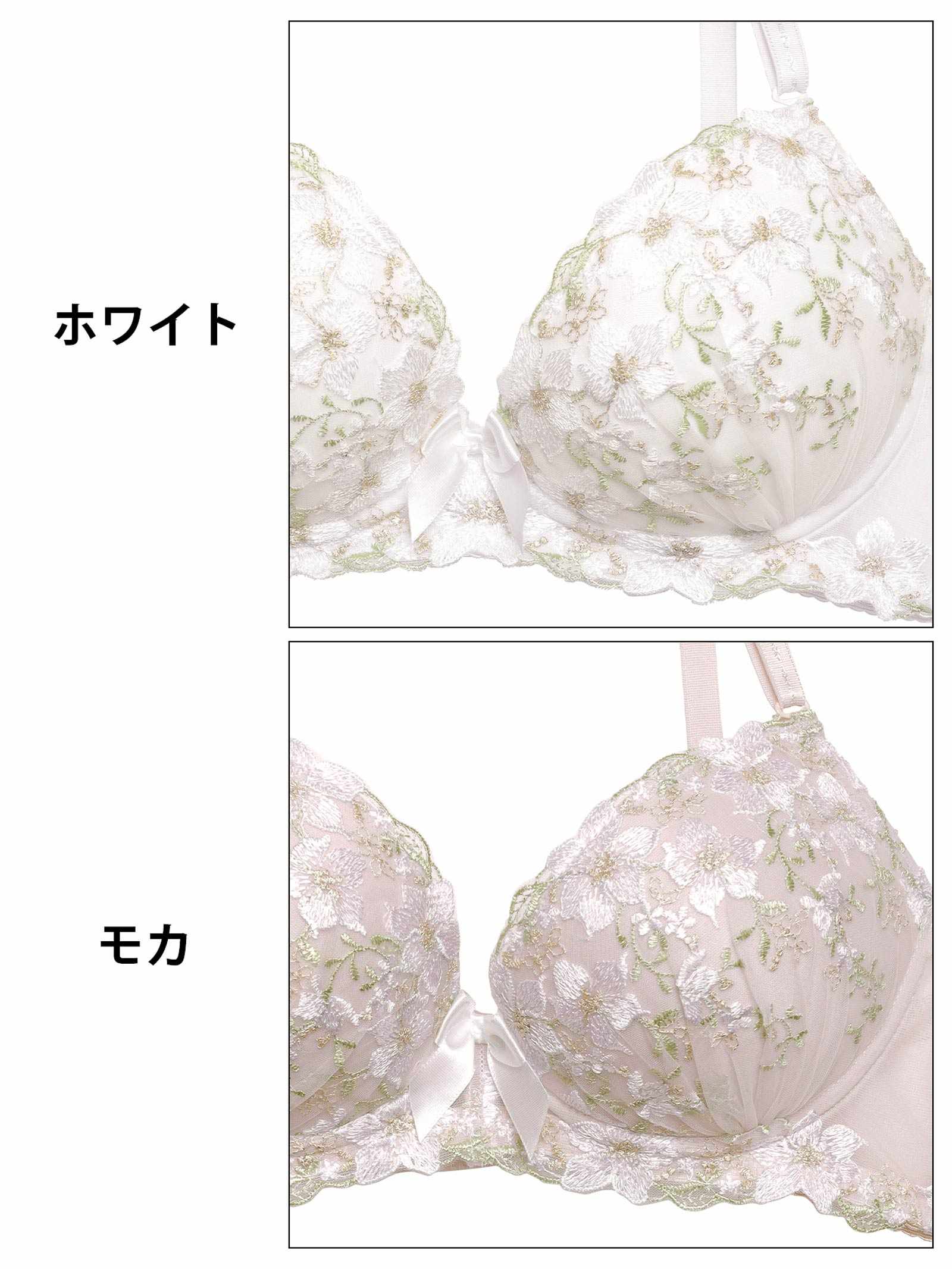 2/10新作!シャイニーピュアブロッサムブラジャー&フルバックショーツ
