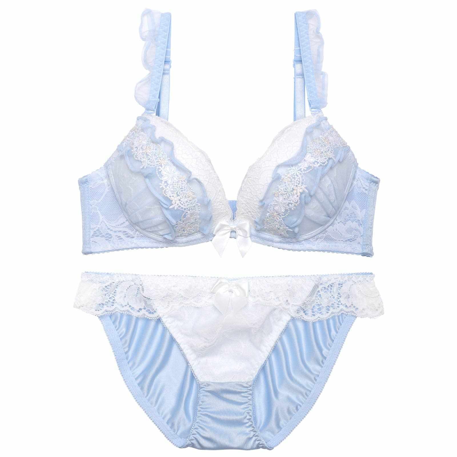 キューティフルーレットフリルブラジャー&フルバックショーツ