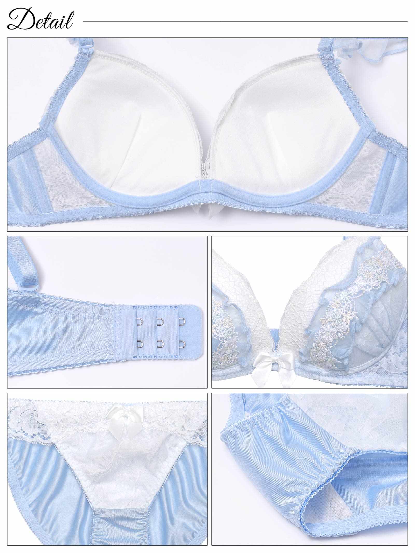 2/5新作!キューティフルーレットフリルブラジャー&フルバックショーツ