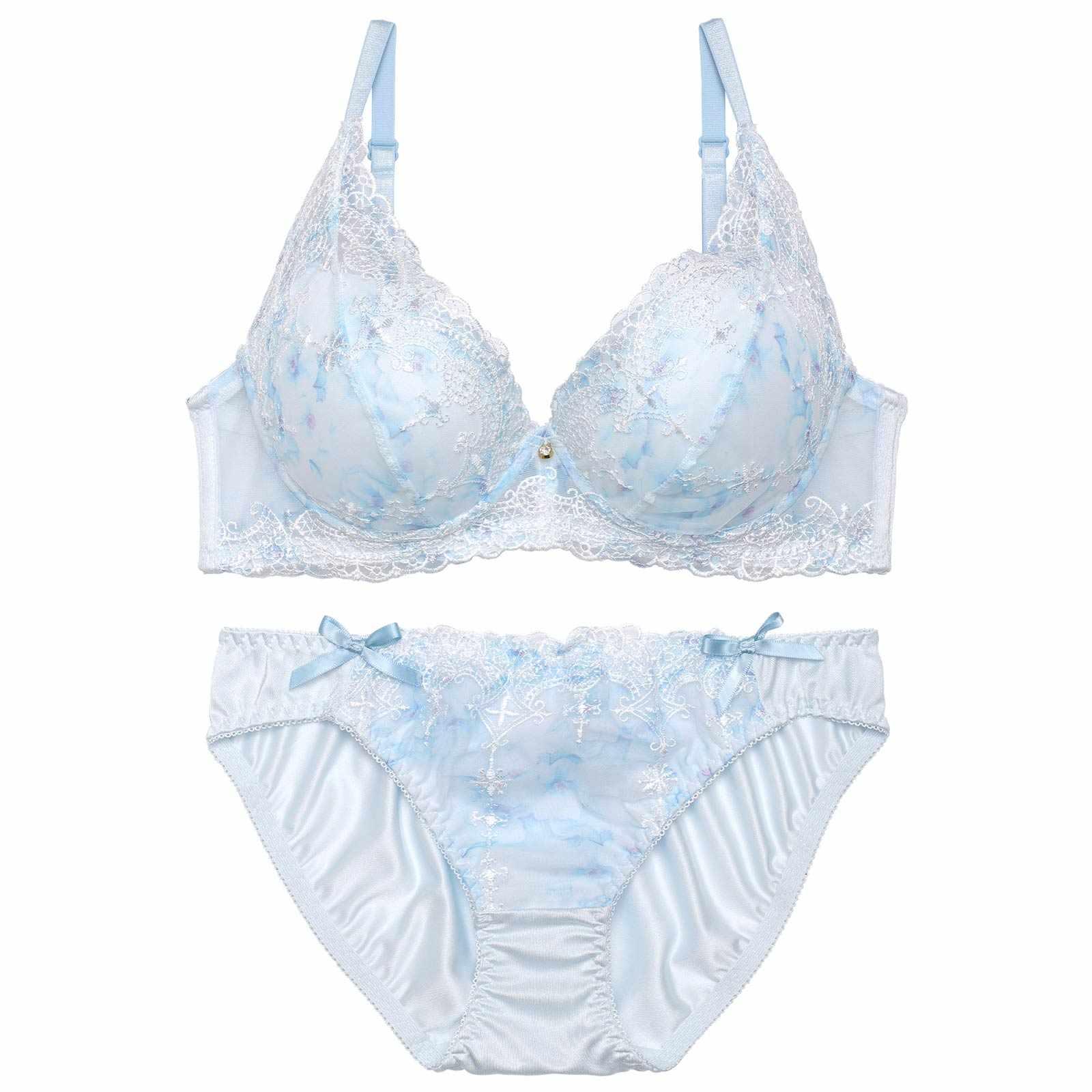 【EFサイズ】パステルアーチフローラルブラジャー&フルバックショーツ - 【公式】247Lingerie