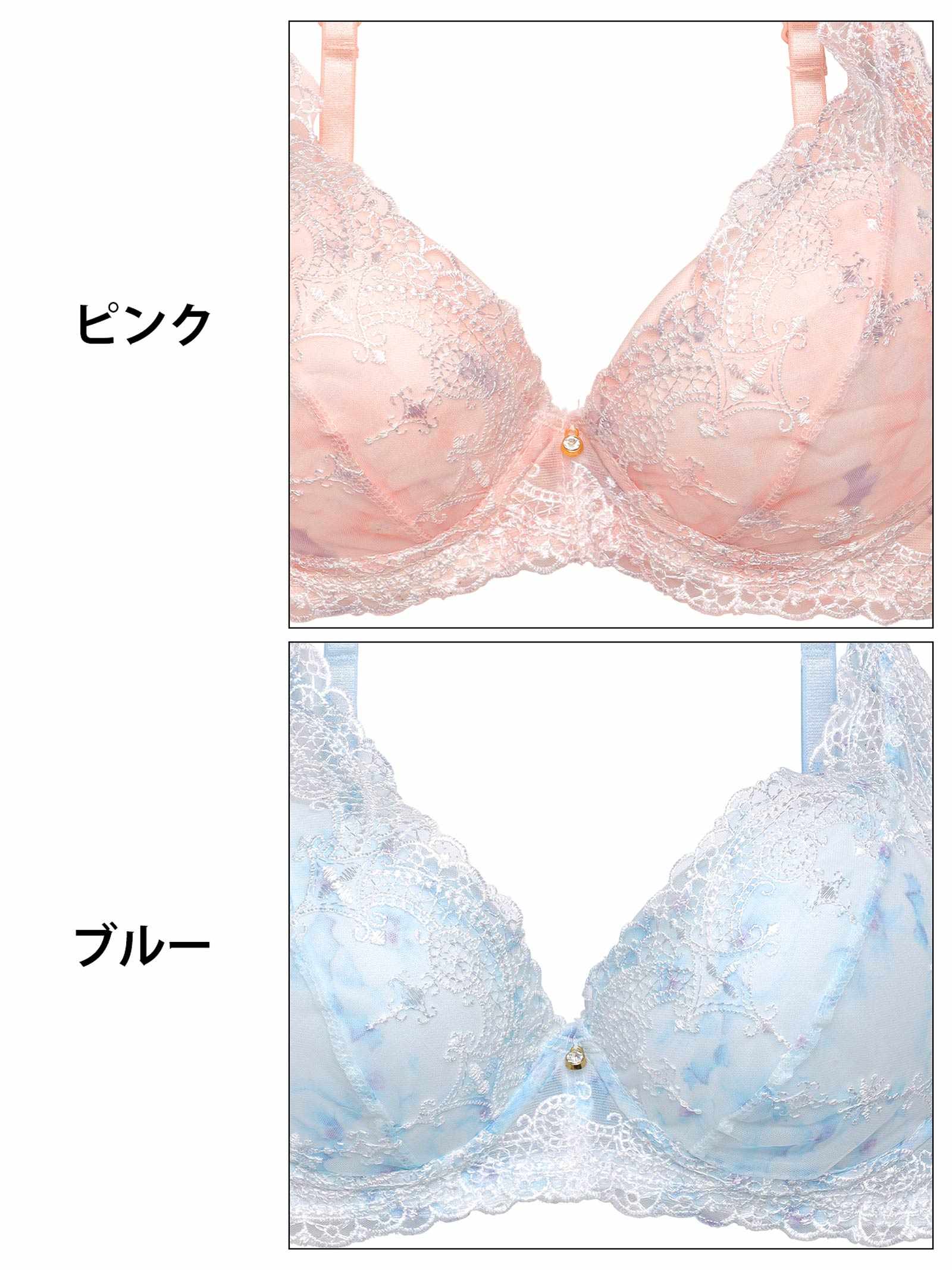 2/7新作!【EFサイズ】パステルアーチフローラルブラジャー&フルバックショーツ