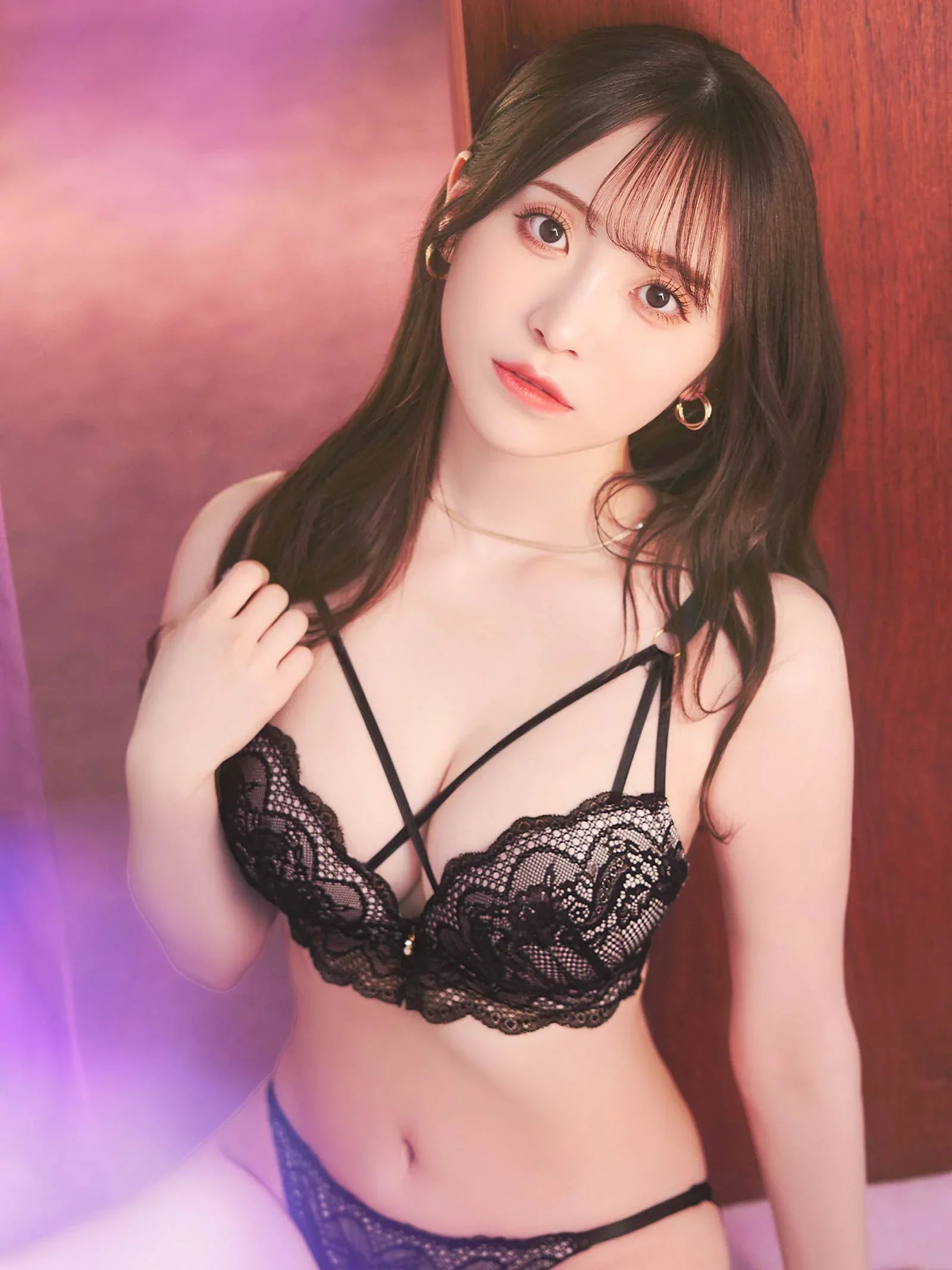 【かとゆり着用】ロマンティックスカラップコードブラジャー&バック透けTバックショーツ - 【公式】247Lingerie