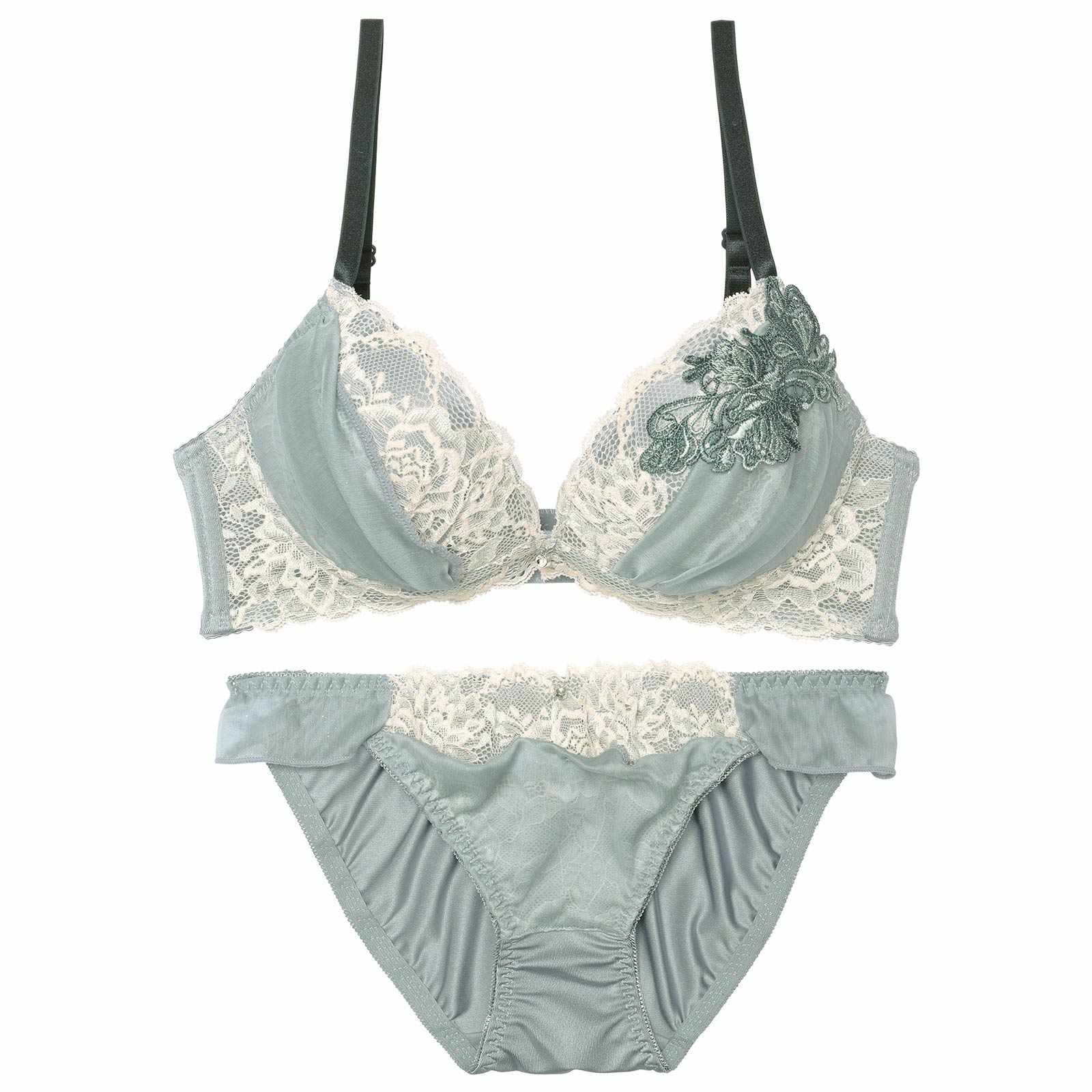 【三上悠亜着用】ボタニカルチュールレーシィブラジャー&フルバックショーツ