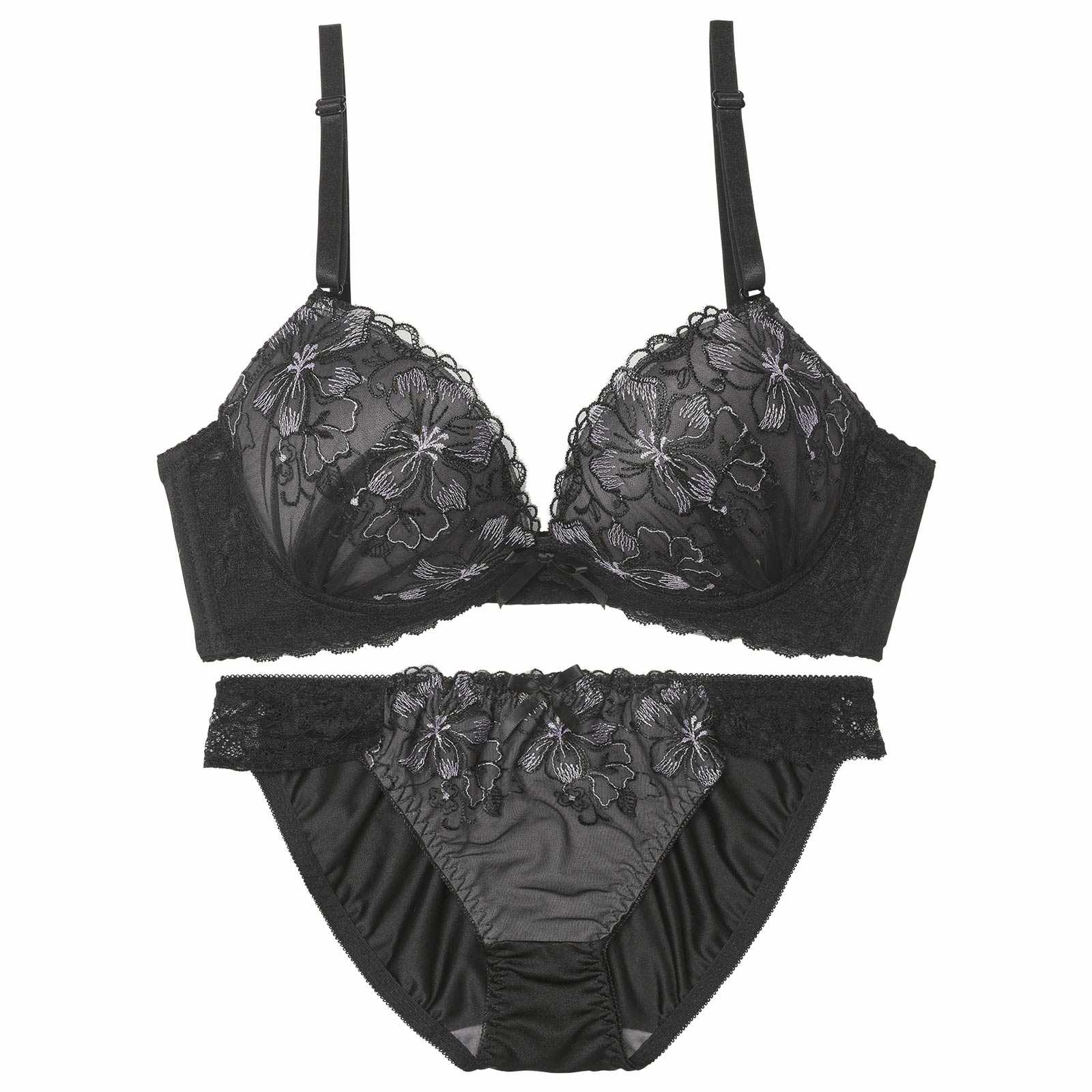 【三上悠亜着用】リュミエールブロッサム育乳脇高ブラジャー&フルバックショーツ