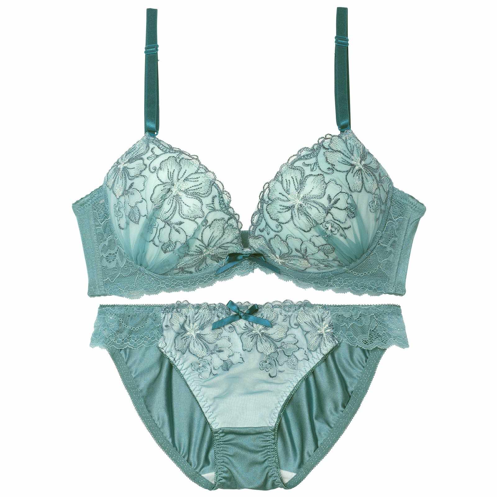 【三上悠亜着用】リュミエールブロッサム育乳脇高ブラジャー&フルバックショーツ