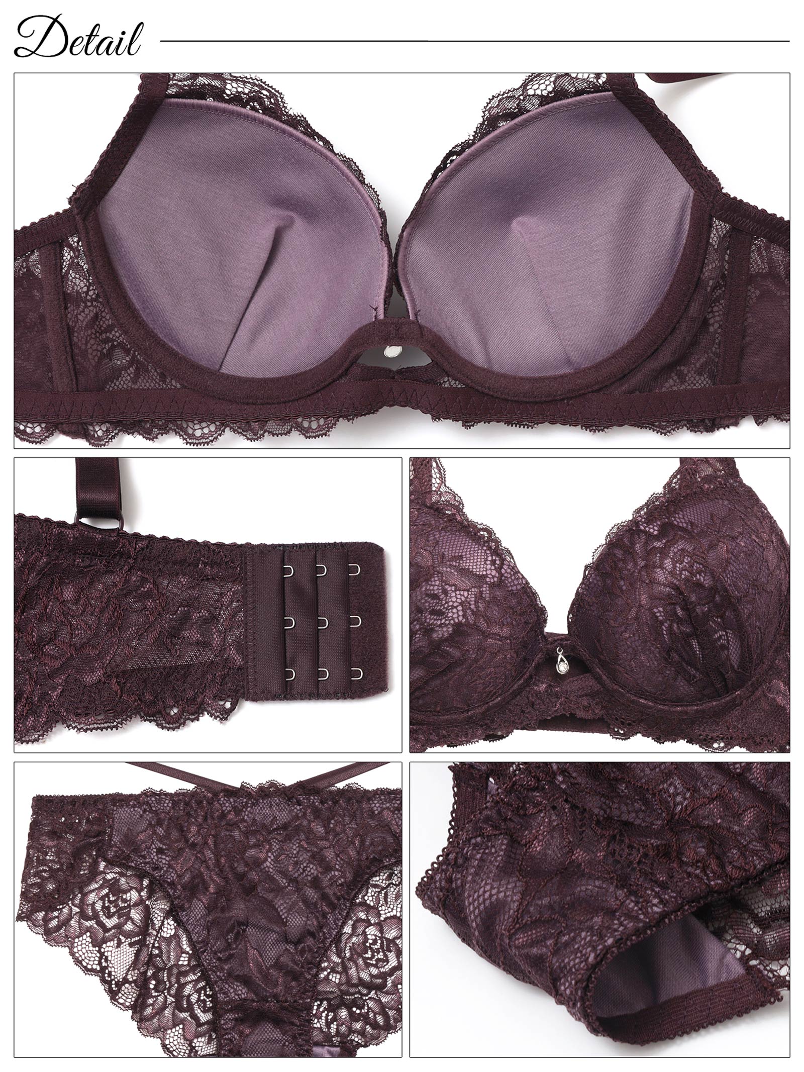 1/17再販!【GHサイズ】オールレースカットストリング育乳脇高ブラジャー&バック透けフルバックショーツ - 【公式】247Lingerie