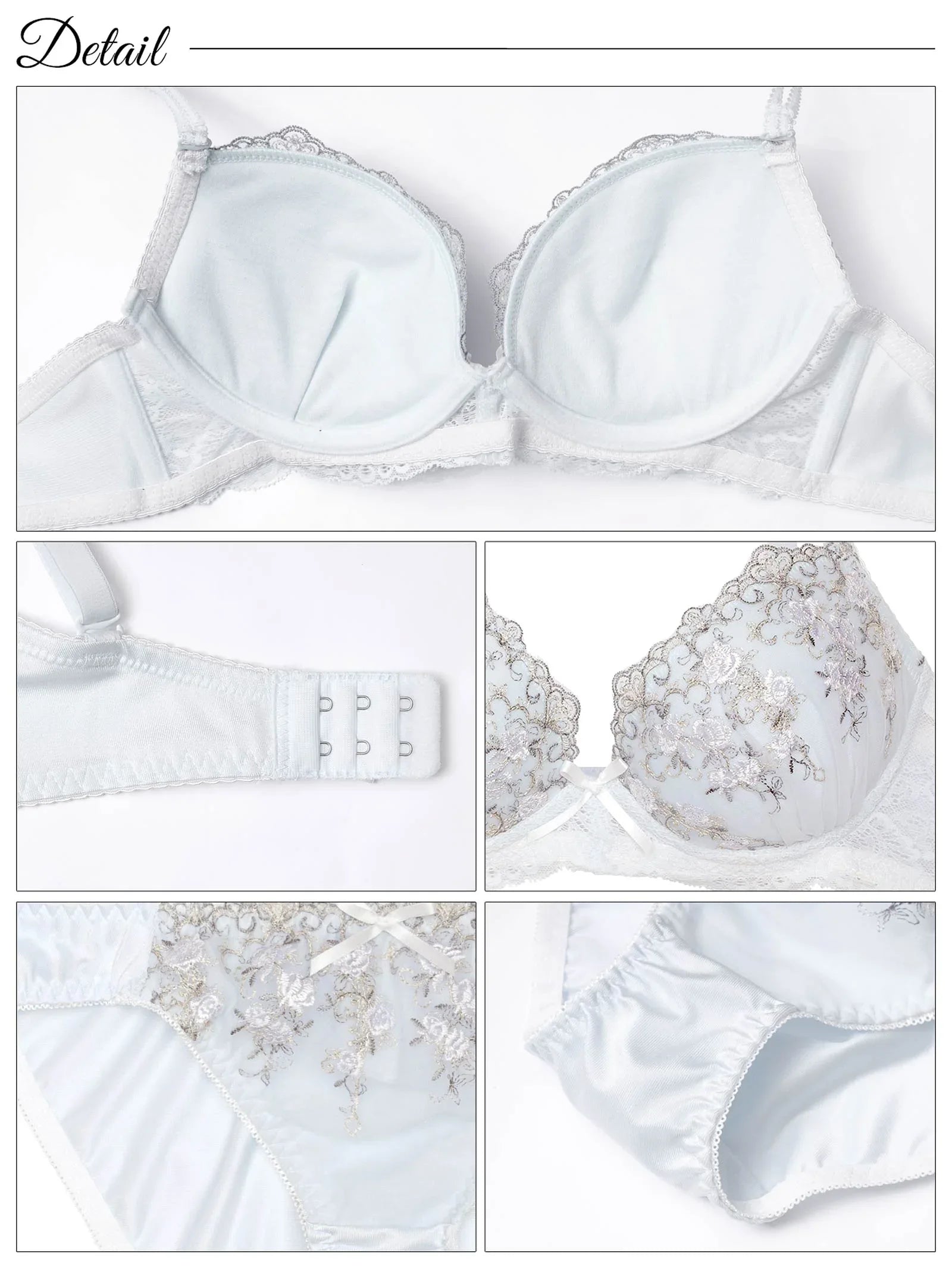 ペールアイビーローズブラジャー&フルバックショーツ - 【公式】247Lingerie