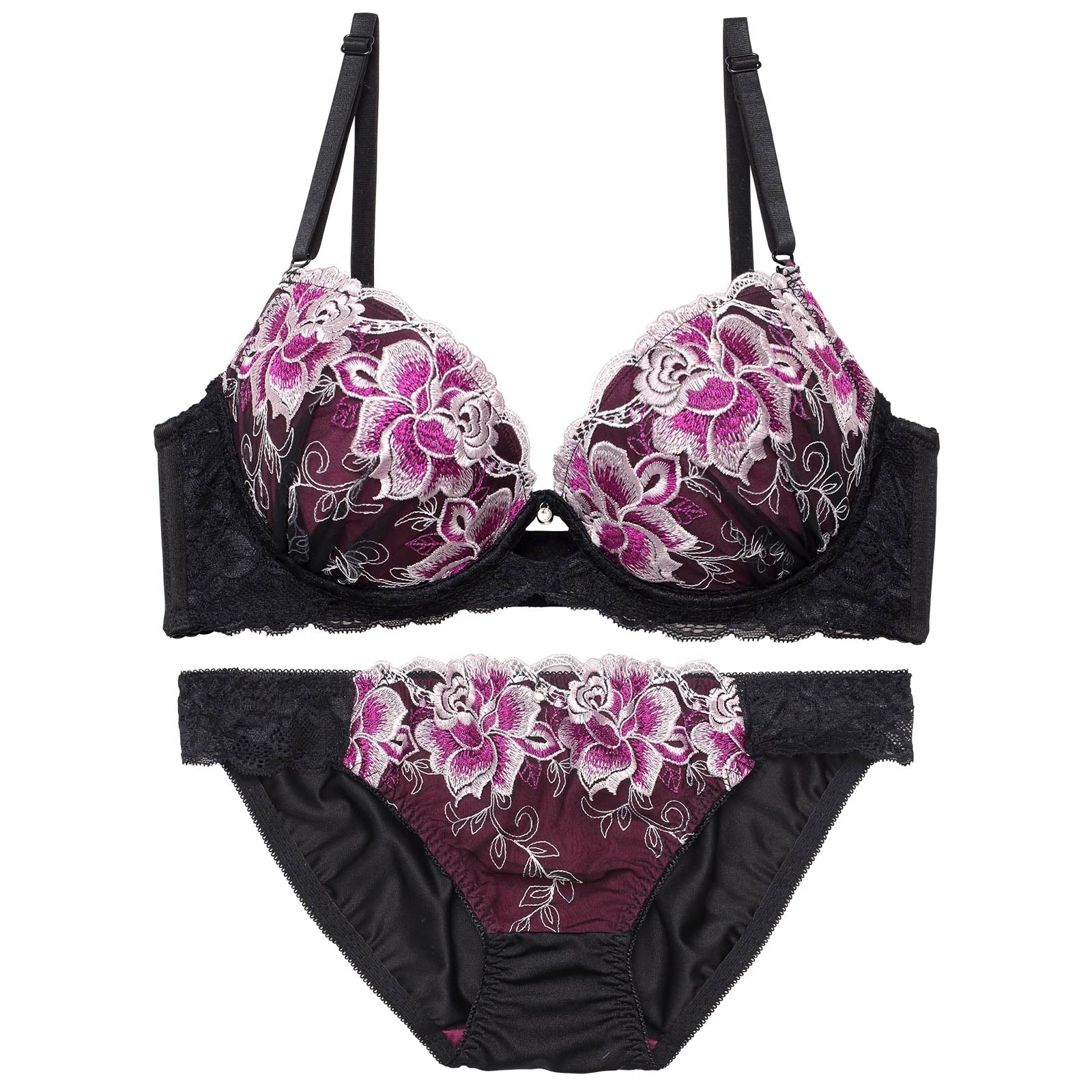 【三上悠亜着用】マーベラスレディフラワー育乳脇高ブラジャー&フルバックショーツ