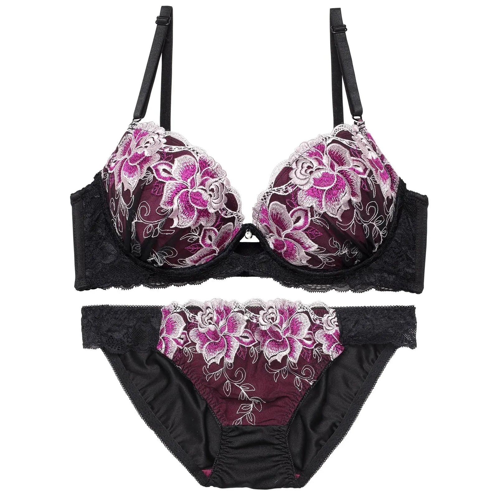 【三上悠亜着用】マーベラスレディフラワー育乳脇高ブラジャー&フルバックショーツ - 【公式】247Lingerie