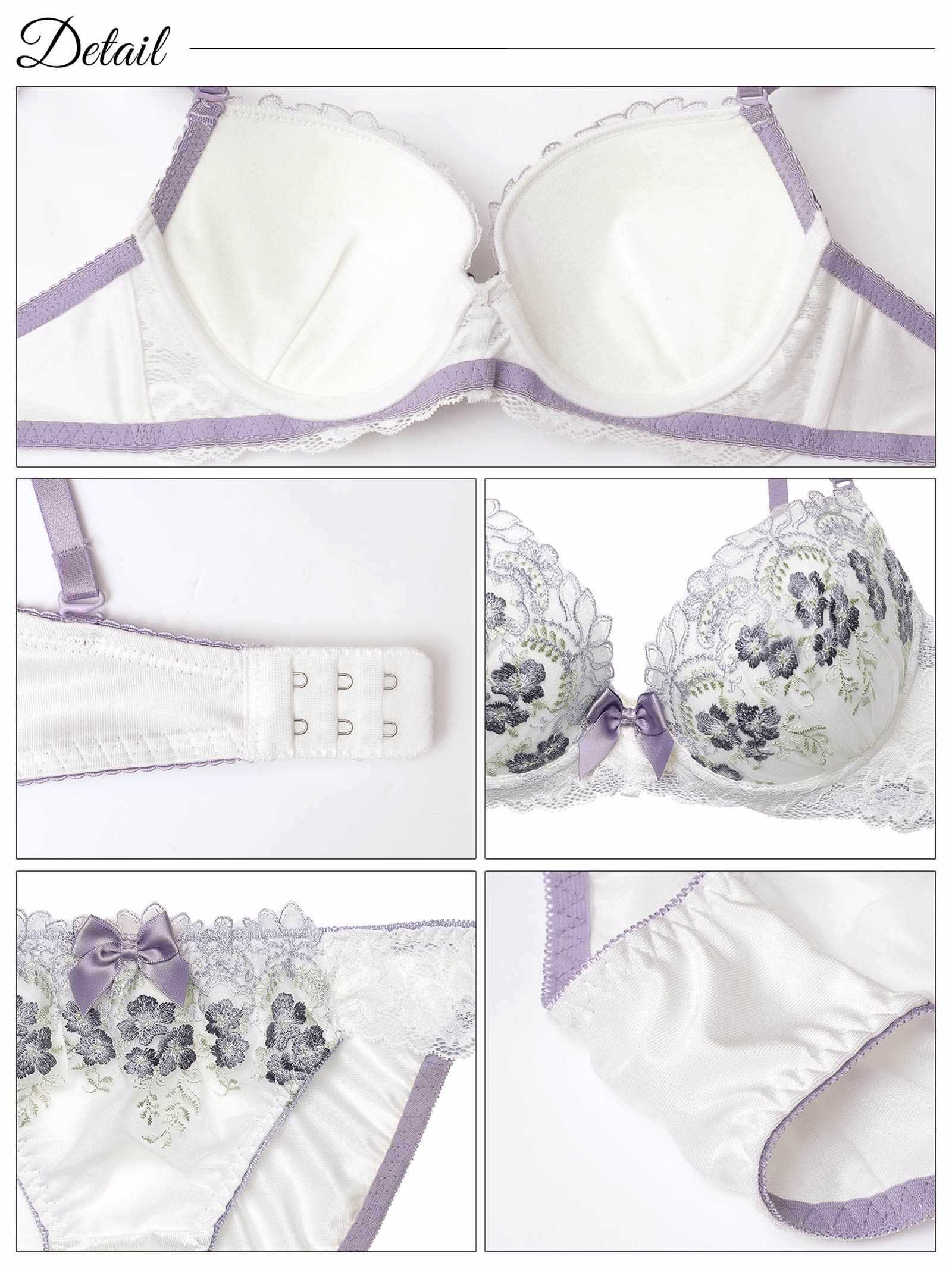4/7新作!ガーリーピュアフルールブラジャー&フルバックショーツ