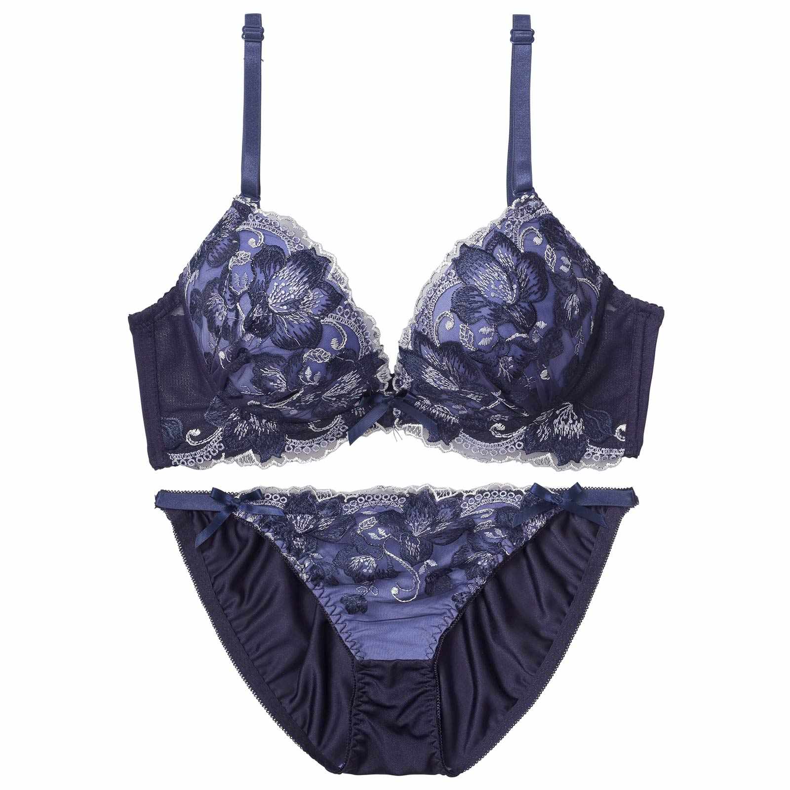 クラッシーフルブルーム育乳脇高ブラジャー&フルバックショーツ