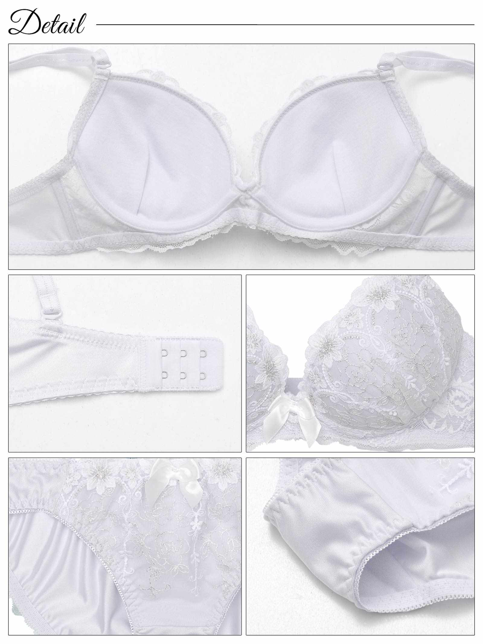 4/9新作!チャーミングラメフルールブラジャー&フルバックショーツ