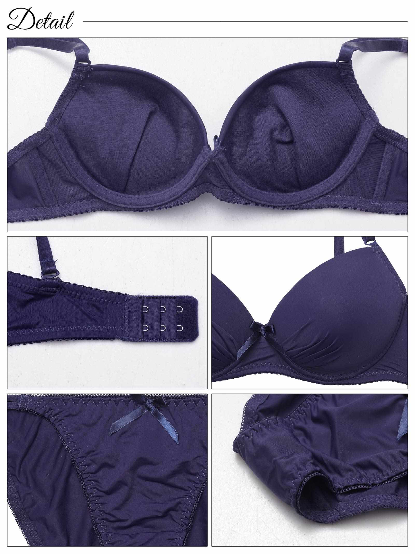 4/9新作!シンプルボリュームパッドブラジャー&フルバックショーツ