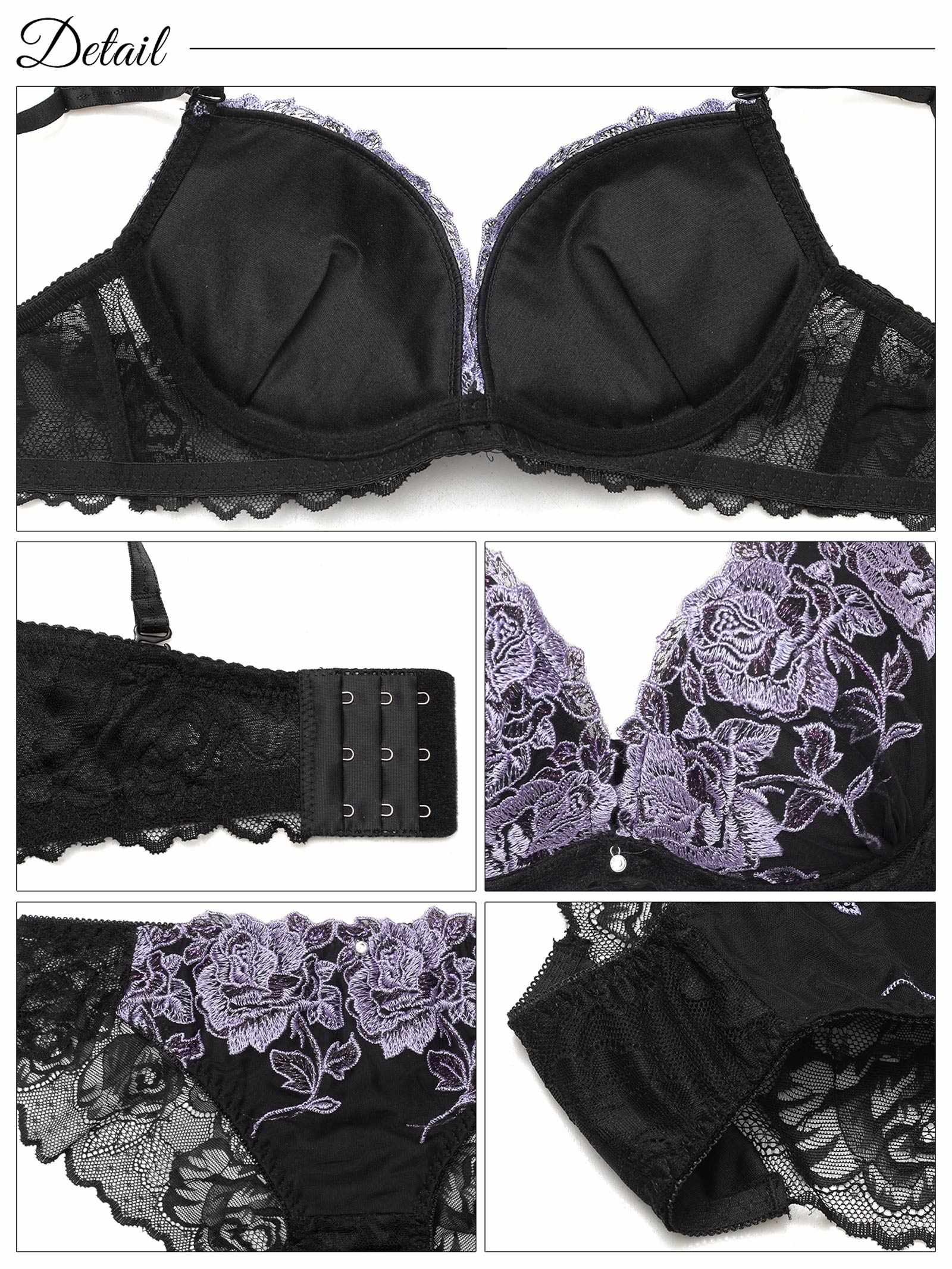 6/13新作!【三上悠亜着用】ノーブルビューティーローズ育乳脇高ブラジャー&バック透けフルバックショーツ