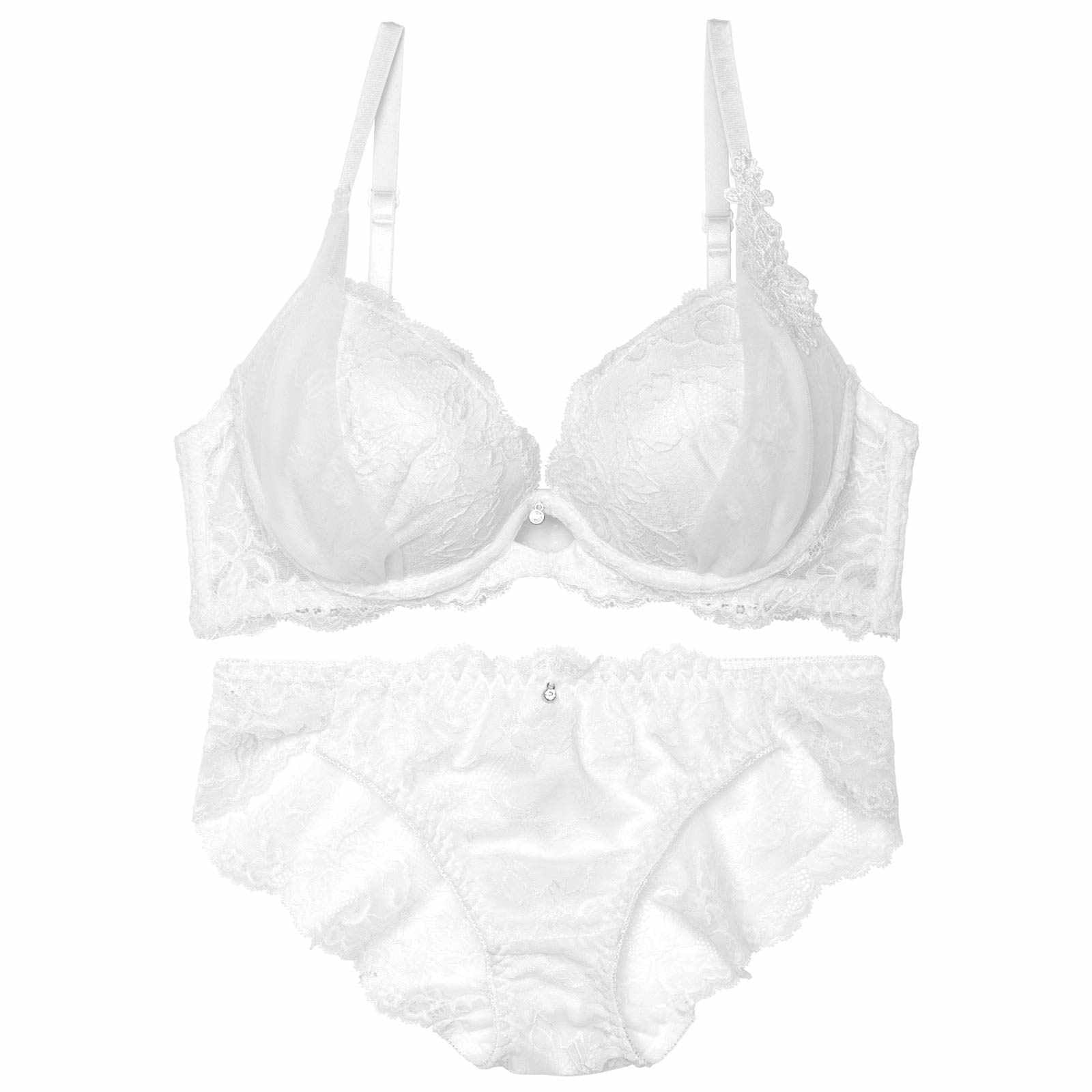 12/4再販!【かとゆり着用】シャルムチュールホールブラジャー&バック透けフルバックショーツ