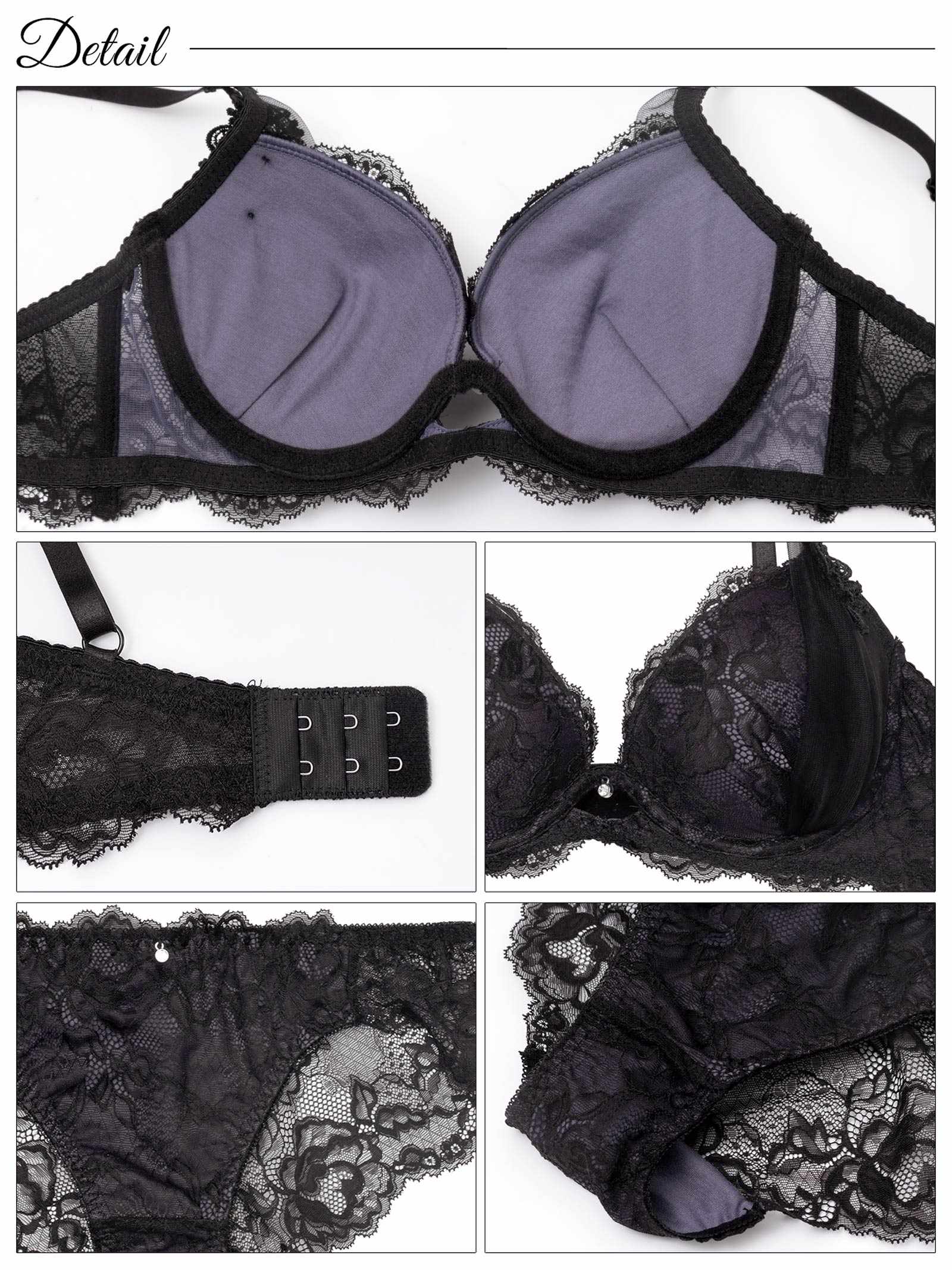 8/8新作!【かとゆり着用】シャルムチュールホールブラジャー&バック透けフルバックショーツ