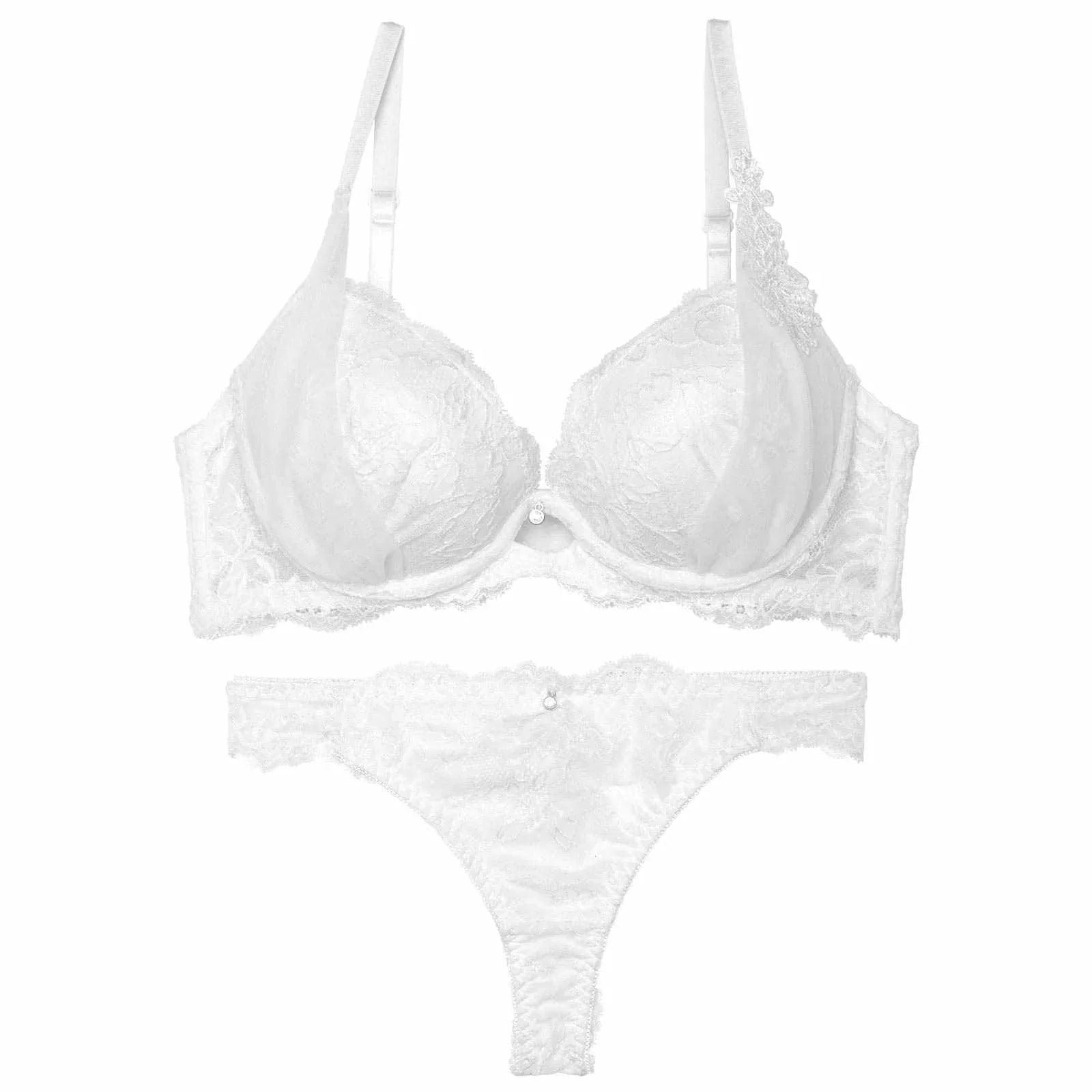 【かとゆり着用】シャルムチュールホールブラジャー&バック透けTバックショーツ