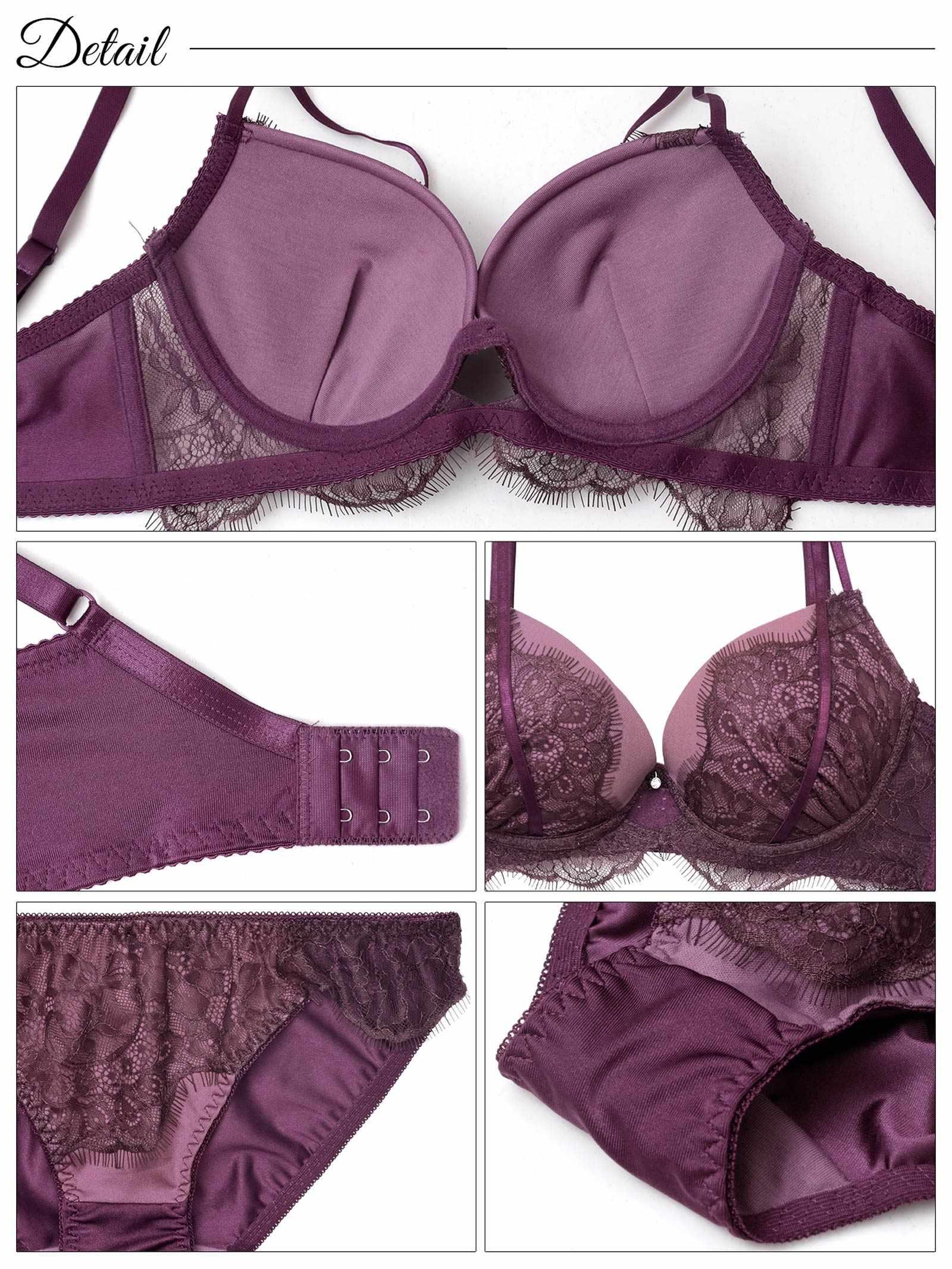 10/10新作!【三上悠亜着用】アイラッシュホールレース育乳脇高ブラジャー&フルバックショーツ