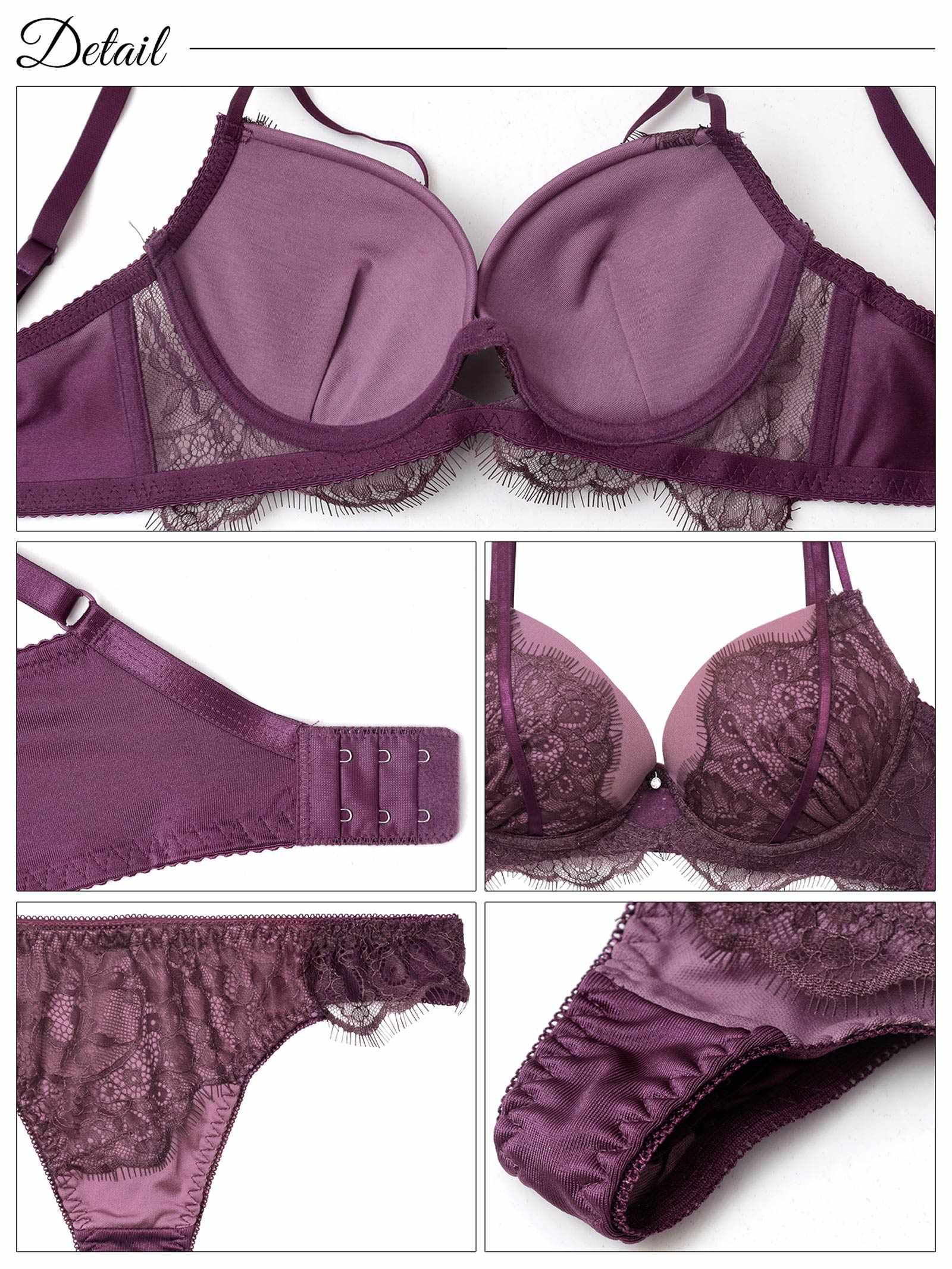 10/10新作!【三上悠亜着用】アイラッシュホールレース育乳脇高ブラジャー&Tバックショーツ