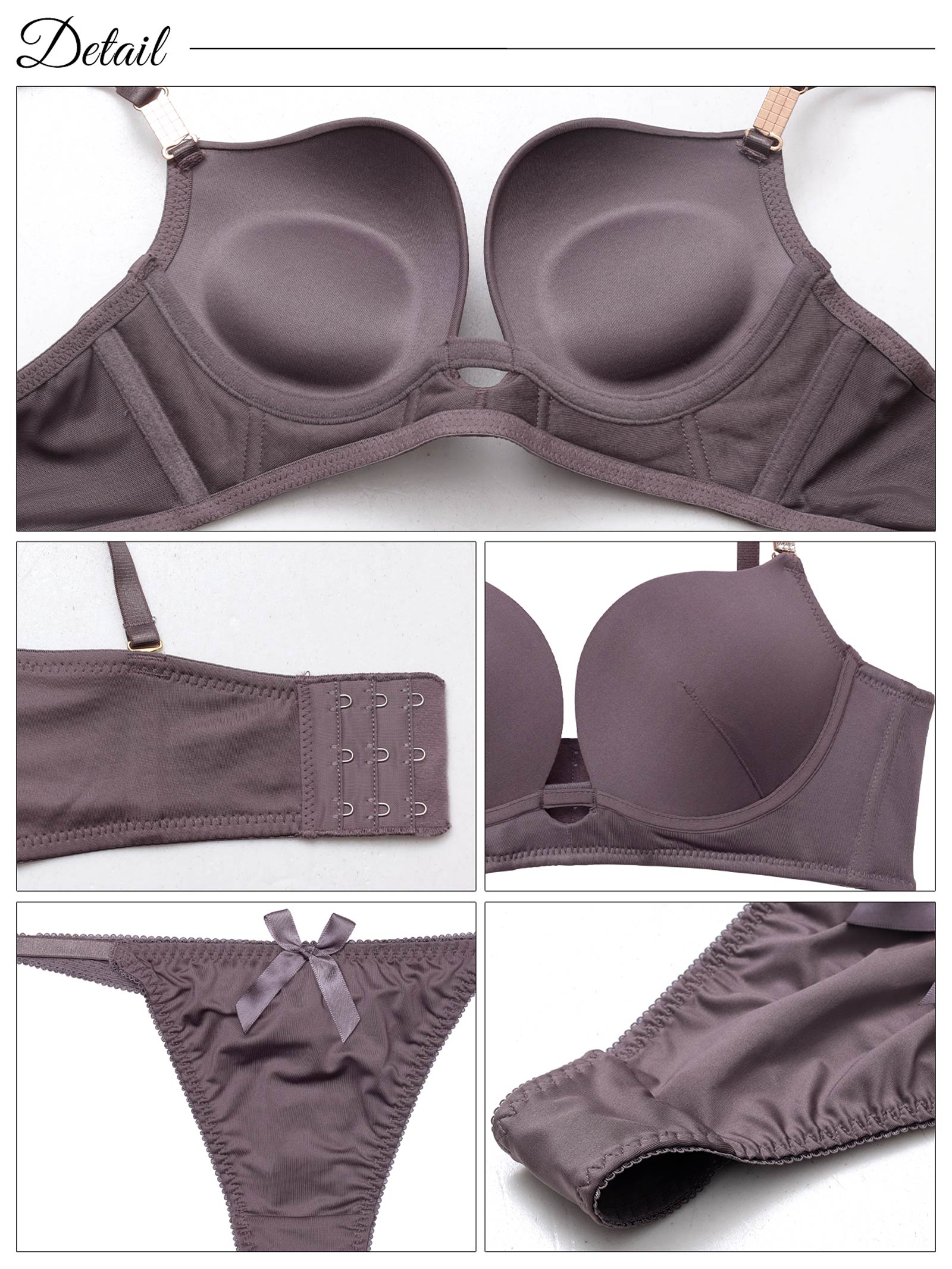 8/13新作!ワンカラージュエルチャーム育乳脇高ブラジャー&Tバックショーツ