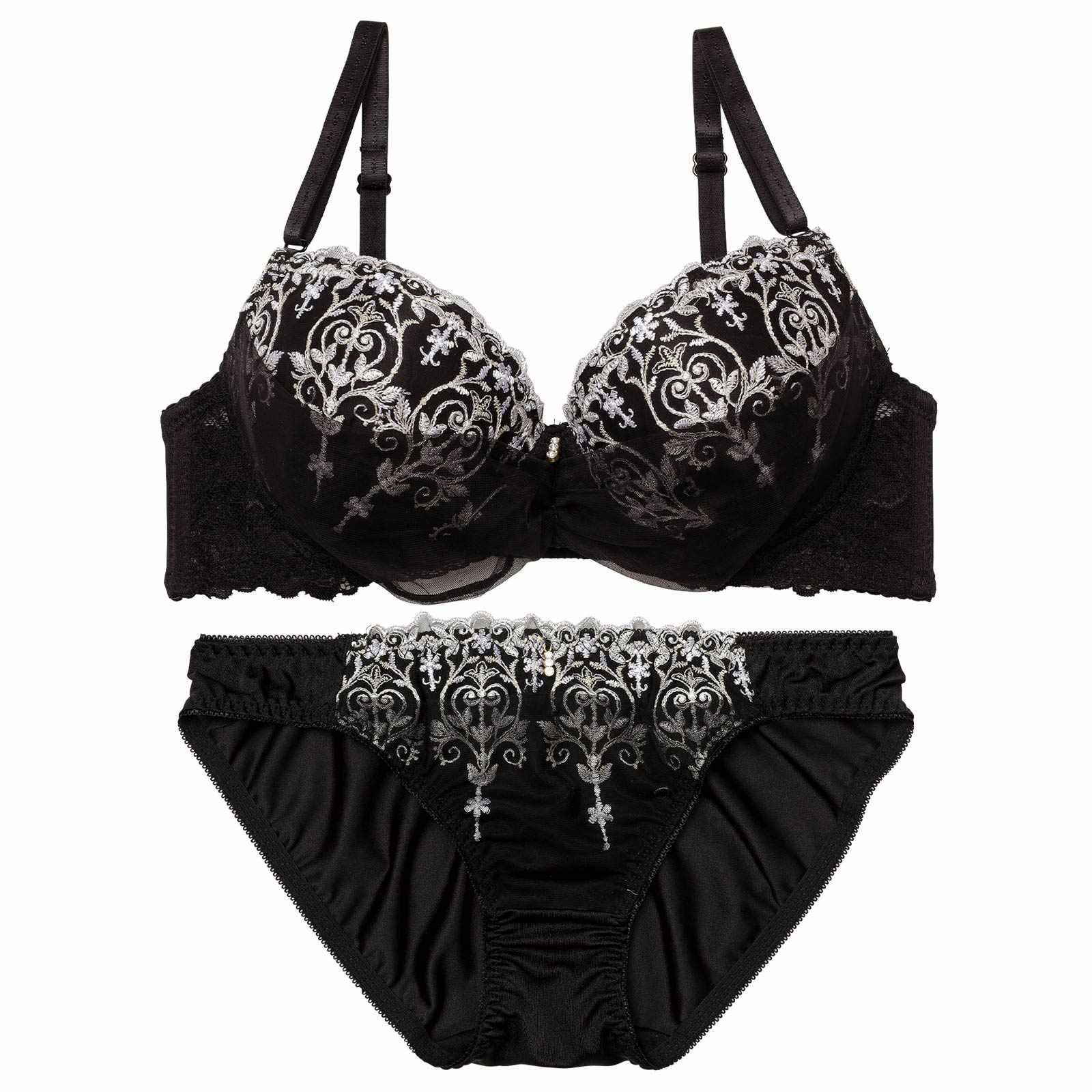 【EFサイズ】ゴシックチュールシャンデリアブラジャー&フルバックショーツ