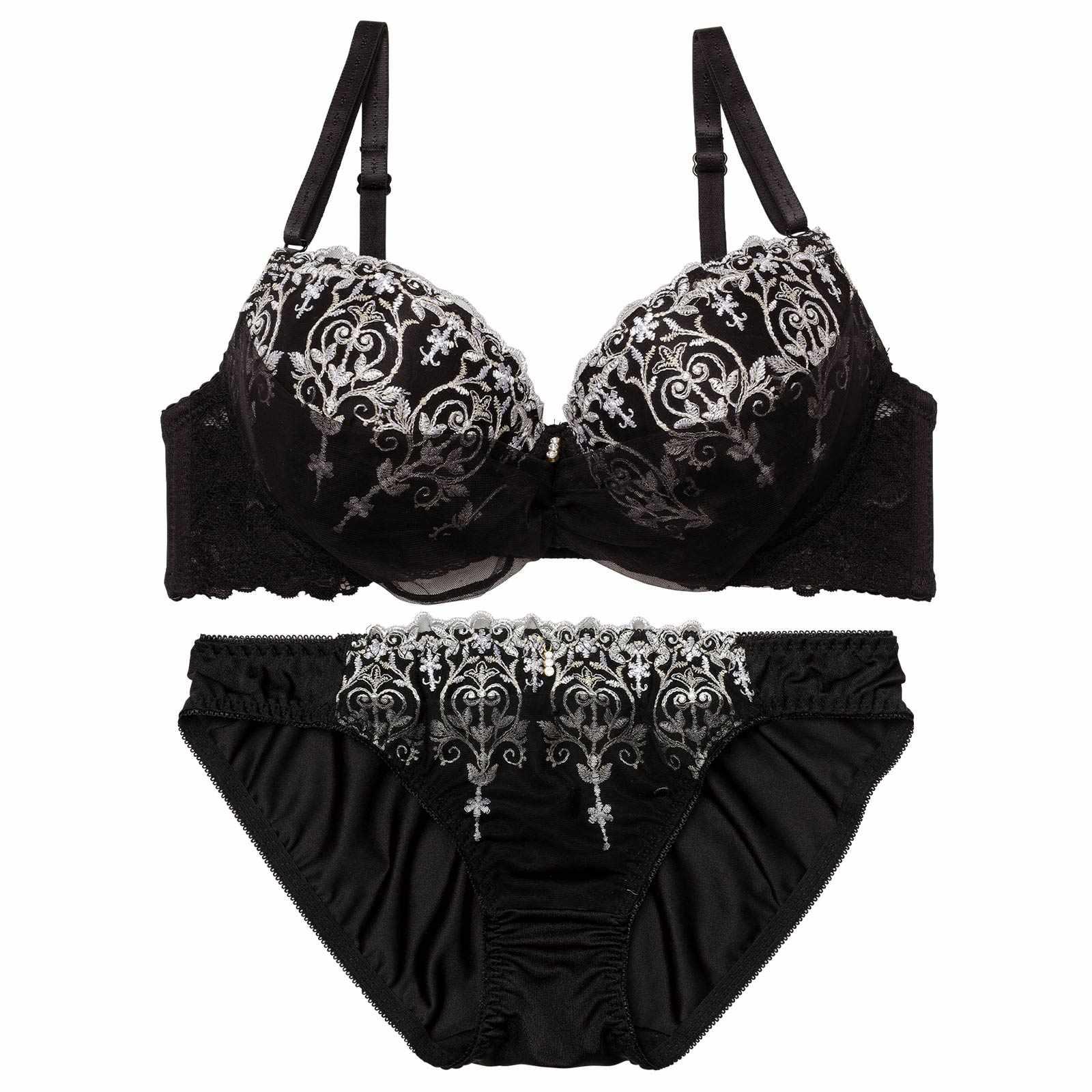 【EFサイズ】ゴシックチュールシャンデリアブラジャー&フルバックショーツ - 【公式】247Lingerie