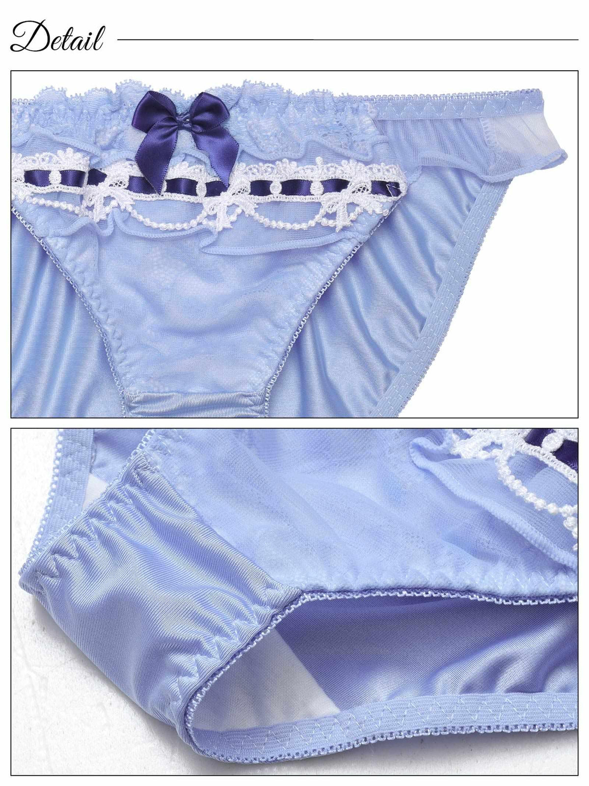 フリルリボンチャームブラジャー&フルバックショーツ - 【公式】247Lingerie