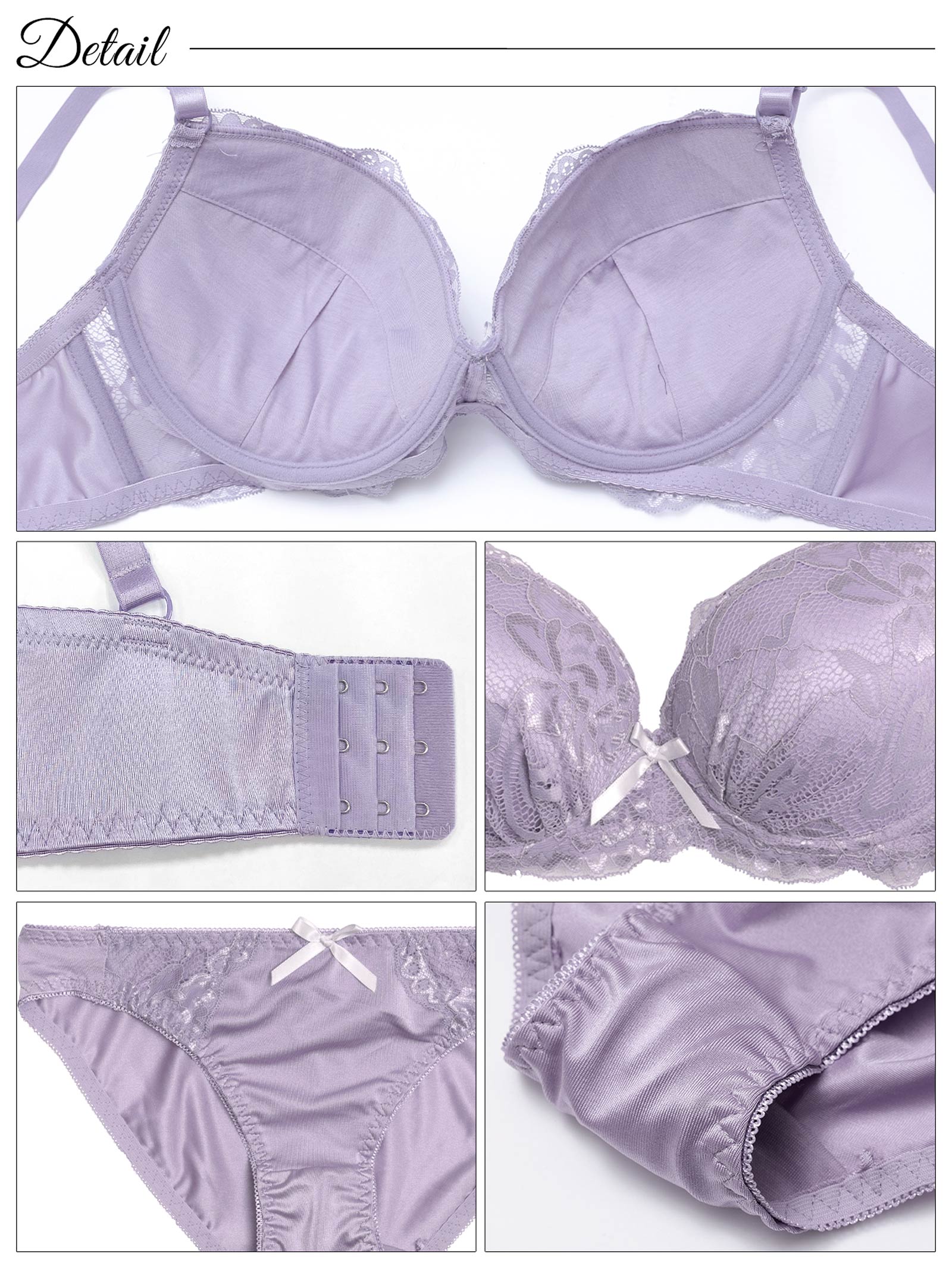 5/16新作!【GHサイズ】シャイニーレースボリュームパッドブラジャー&フルバックショーツ