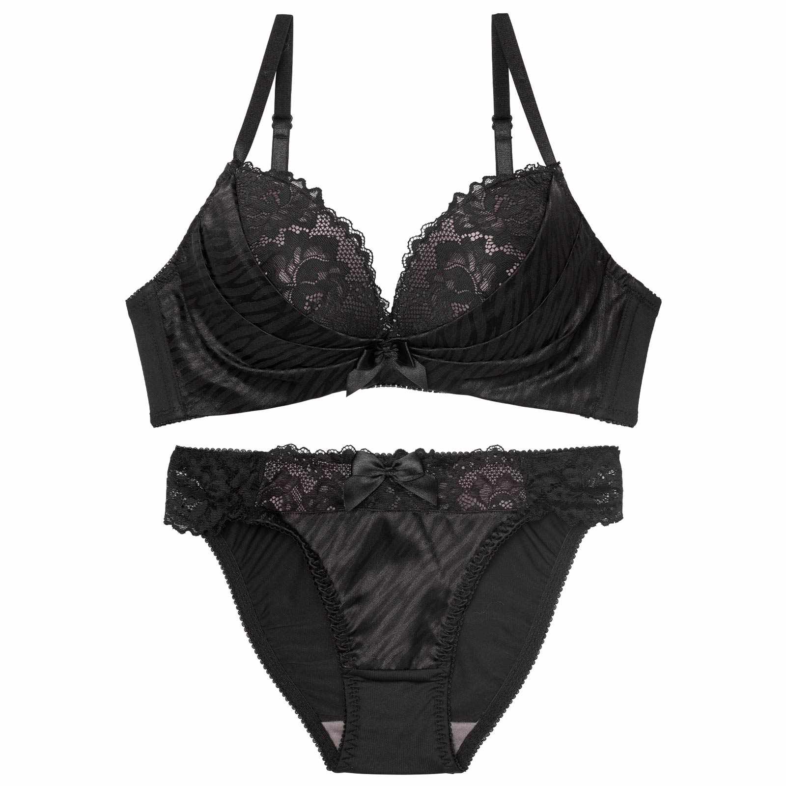 12/11再販!ゼブラジャガードサテンブラジャー&フルバックショーツ