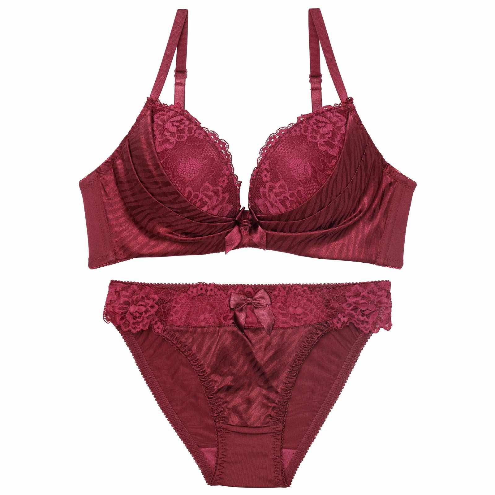 12/11再販!ゼブラジャガードサテンブラジャー&フルバックショーツ