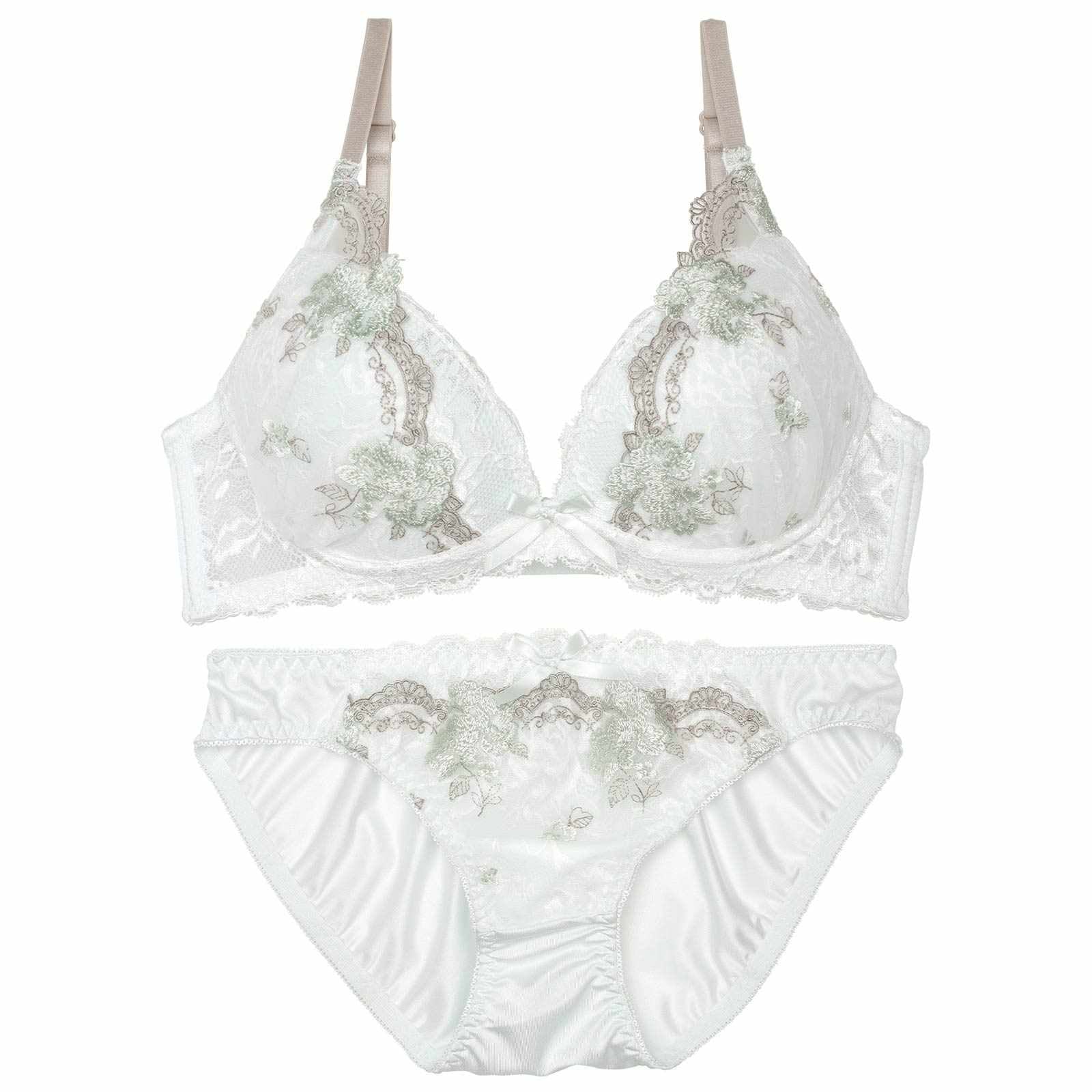 ダマスクブルームアーチブラジャー&フルバックショーツ