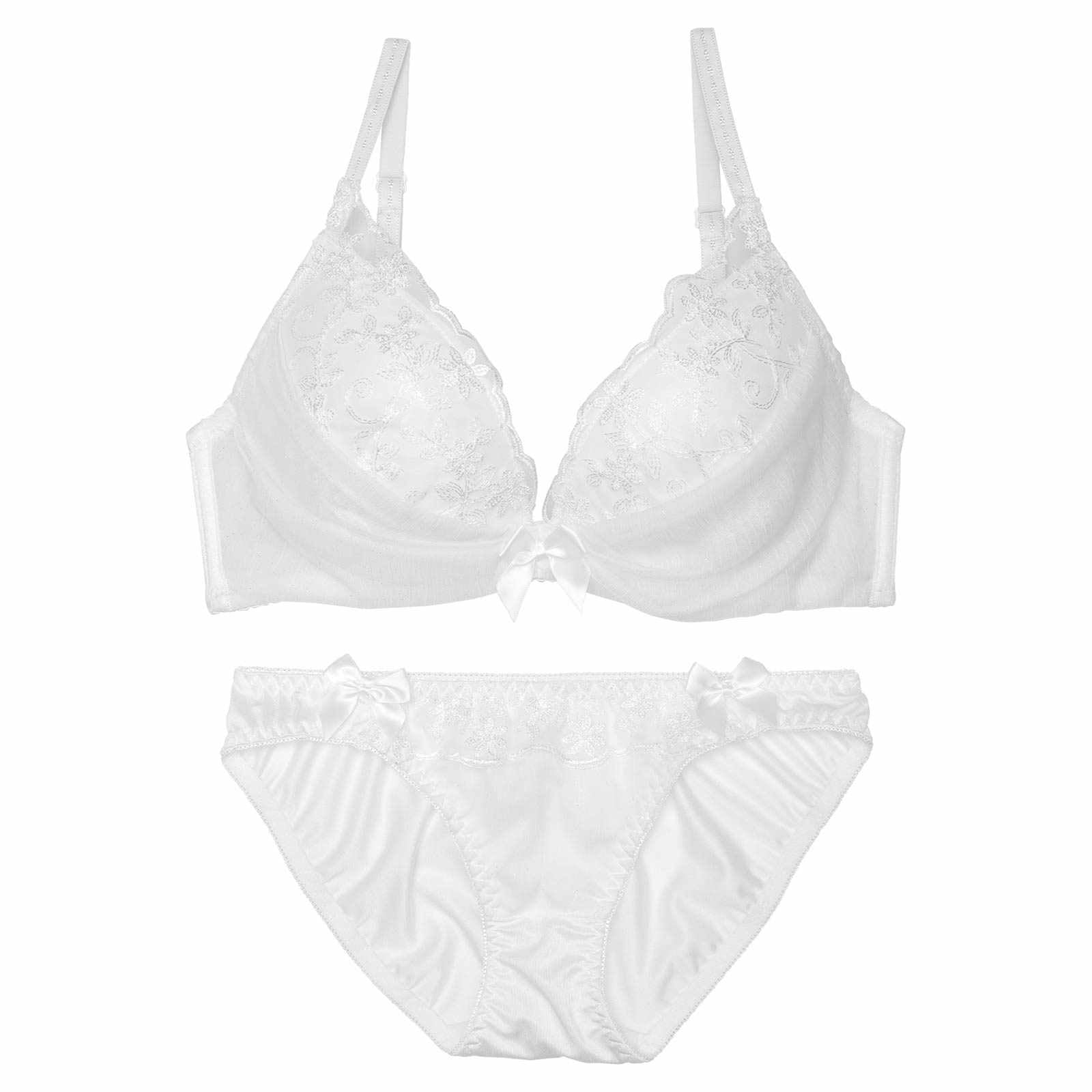 モノトーントゥインクルチュールブラジャー&フルバックショーツ