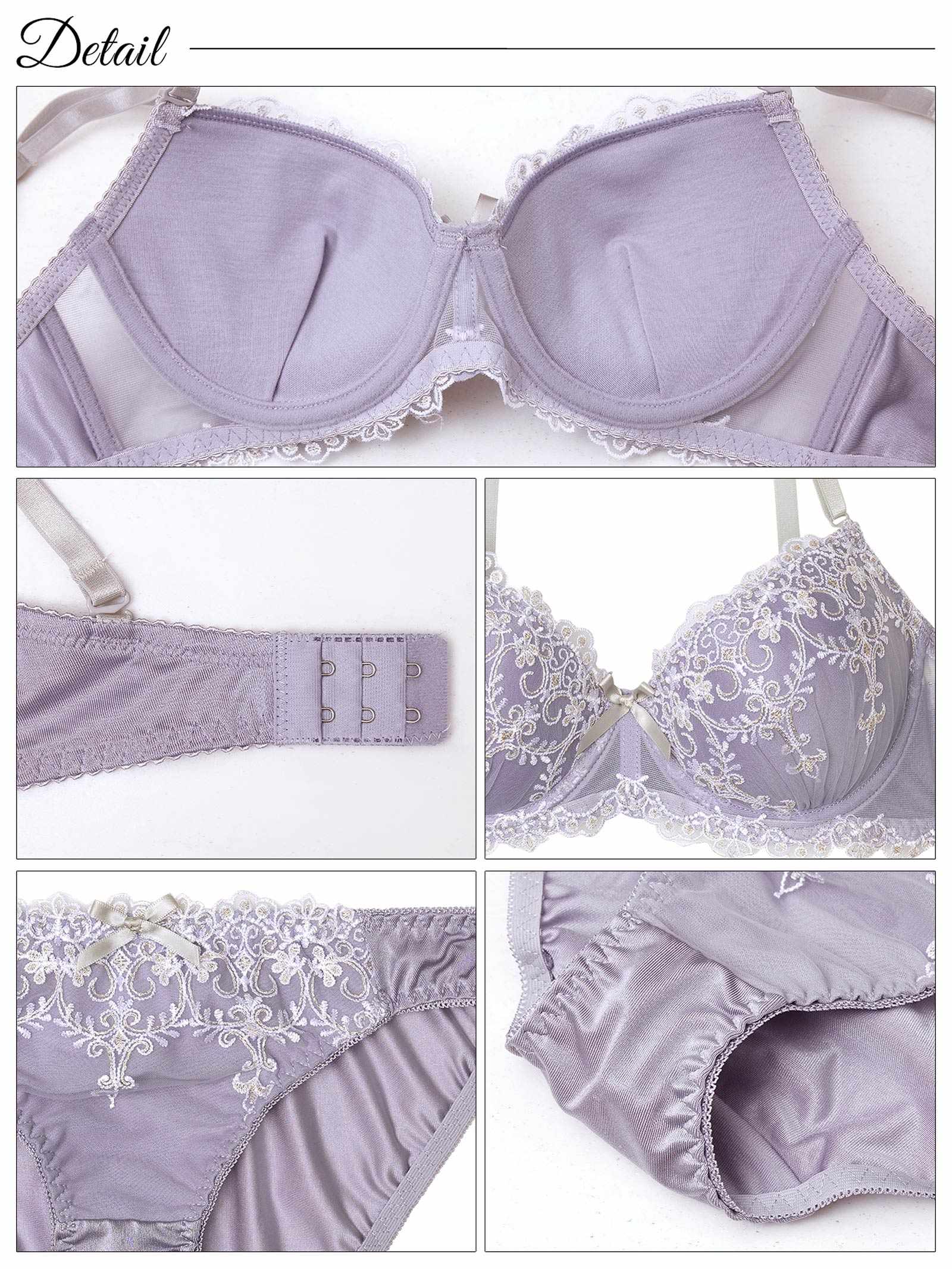 6/6新作!ドリーミーチュールレースブラジャー&フルバックショーツ