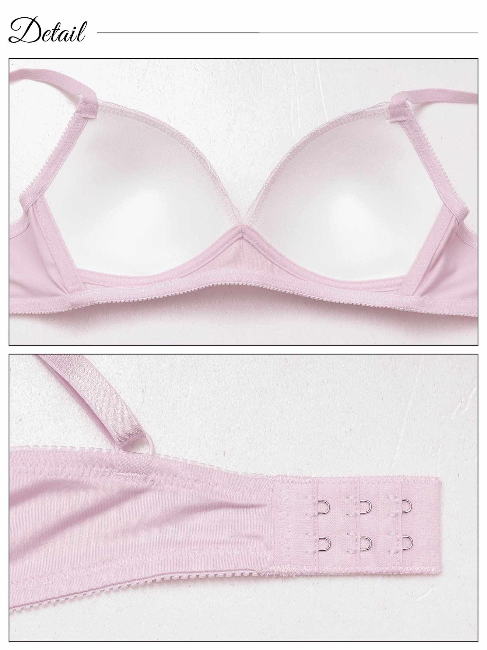 6/25新作!【ノンワイヤー】ニュアンスリボンレースブラジャー&フルバックショーツ