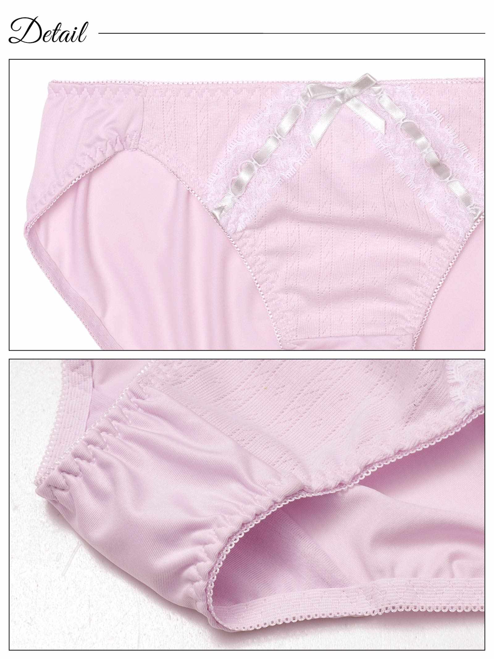 6/25新作!【ノンワイヤー】ニュアンスリボンレースブラジャー&フルバックショーツ