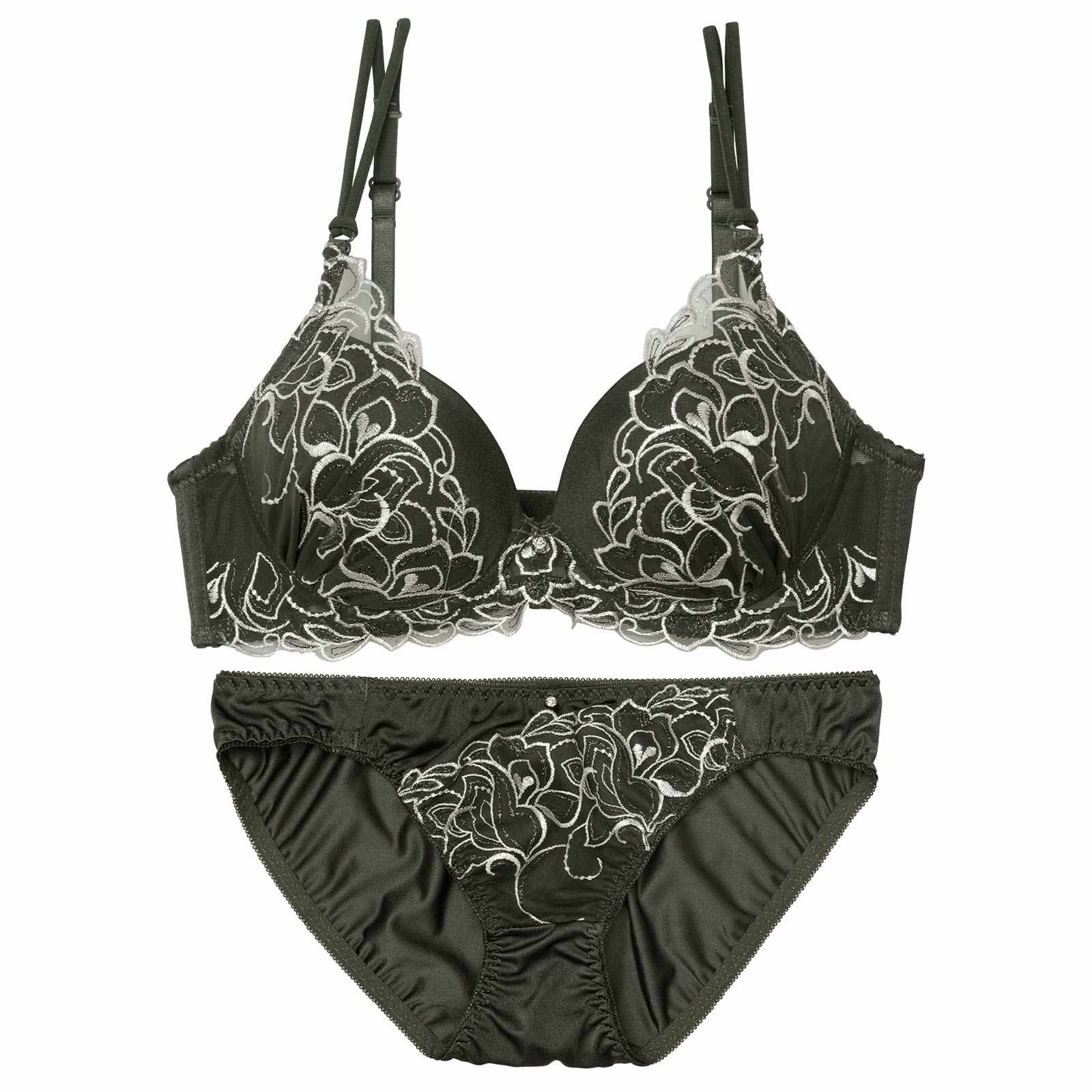 ラディアントエンブロイダリーブラジャー&フルバックショーツ