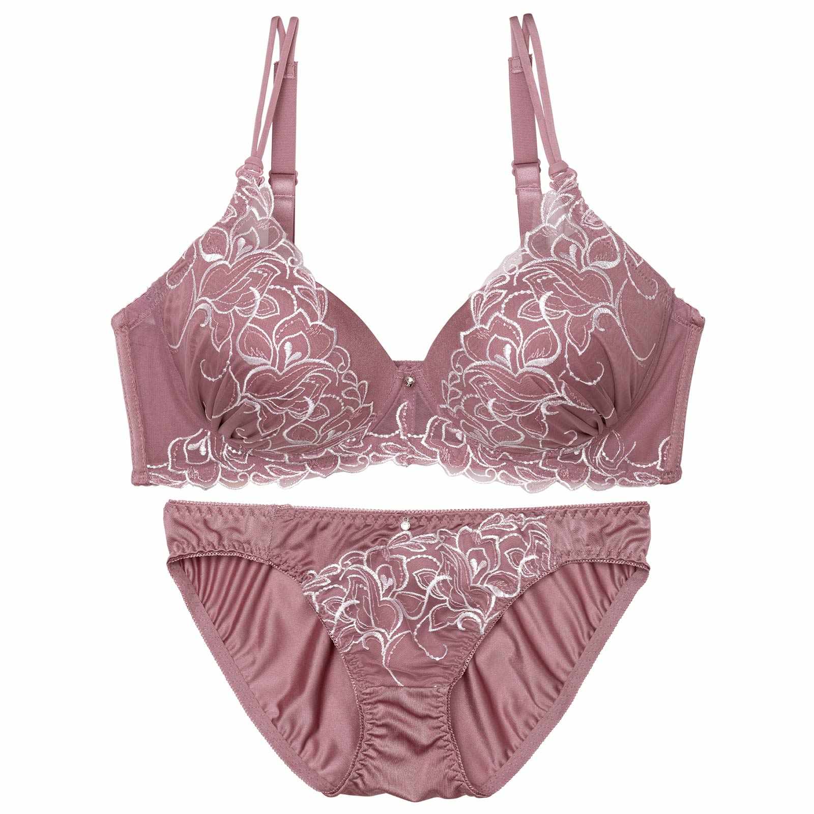 【EFサイズ】ラディアントエンブロイダリーブラジャー&フルバックショーツ