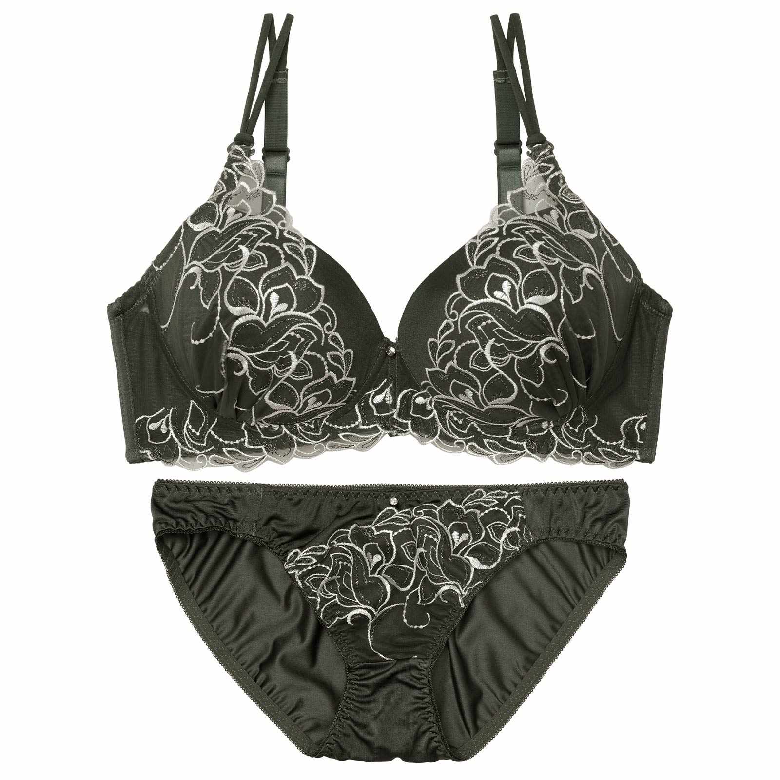 【EFサイズ】ラディアントエンブロイダリーブラジャー&フルバックショーツ